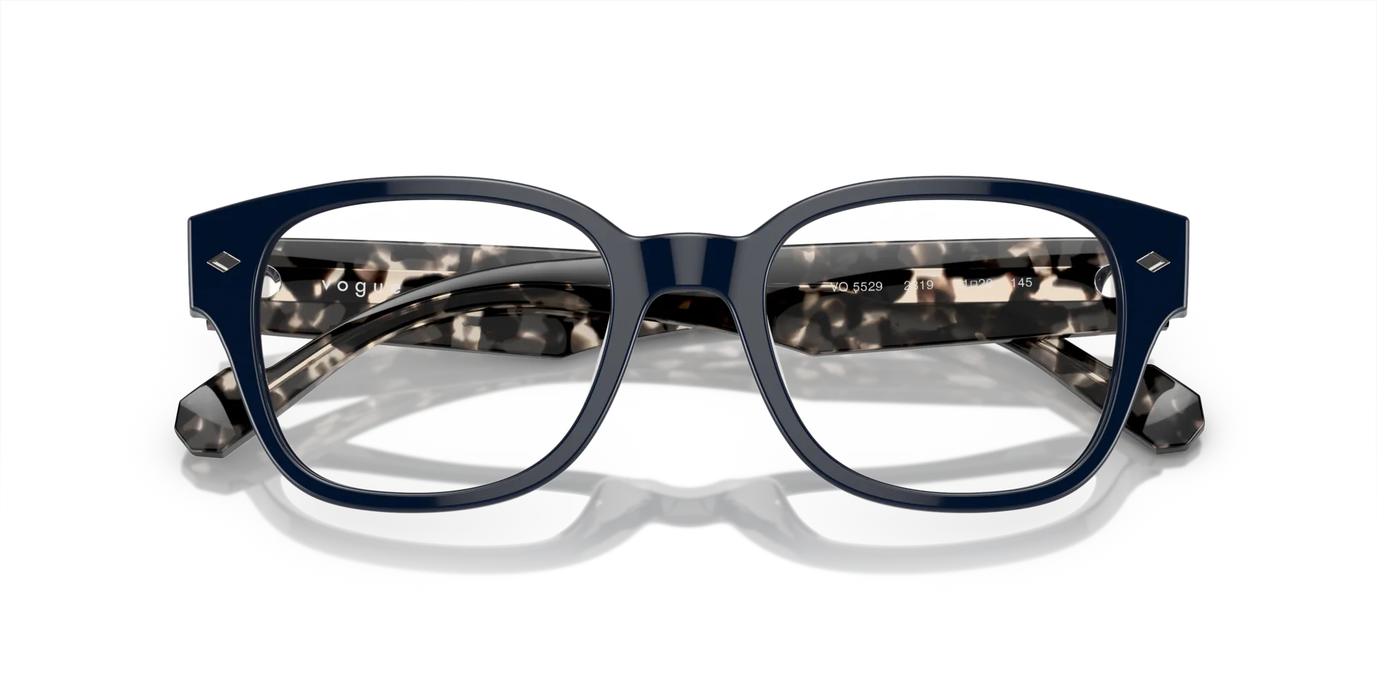VOGUE EYEWEAR VO5529 2319 Montature da vista Acetato Blu Trasparente Pillow Normale - immagine 2