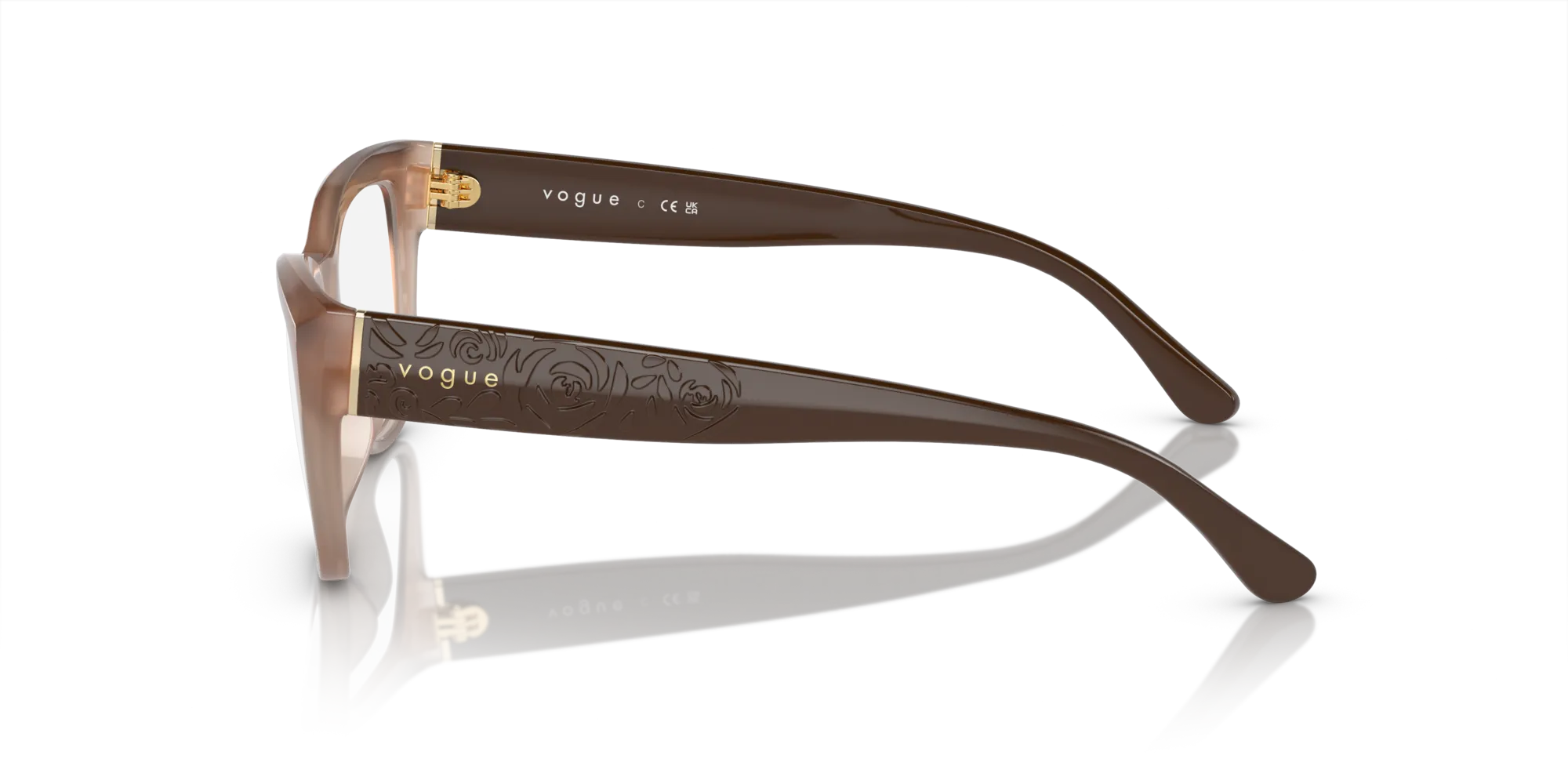 VOGUE EYEWEAR VO5528 3097 Montature da vista Nylon Marrone Cat Eye Normale - immagine 4
