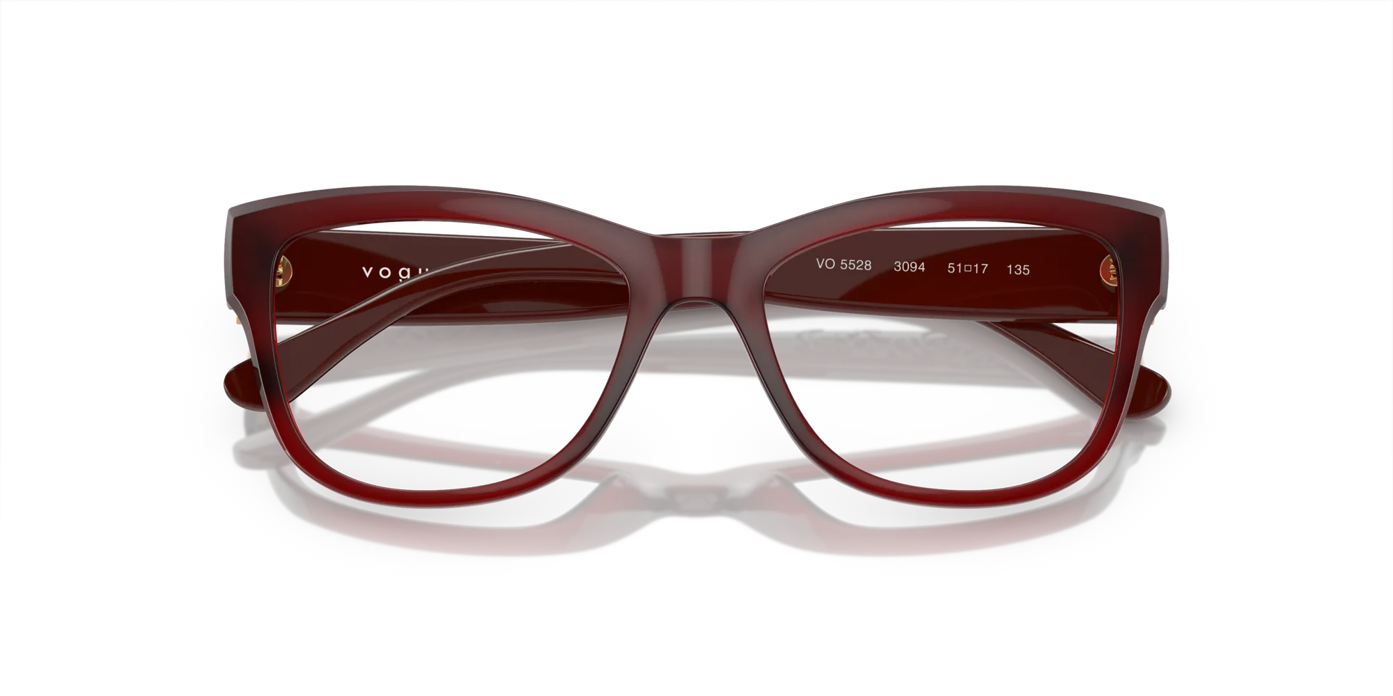 VOGUE EYEWEAR VO5528 3094 Montature da vista Nylon Rosso Cat Eye Normale - immagine 2