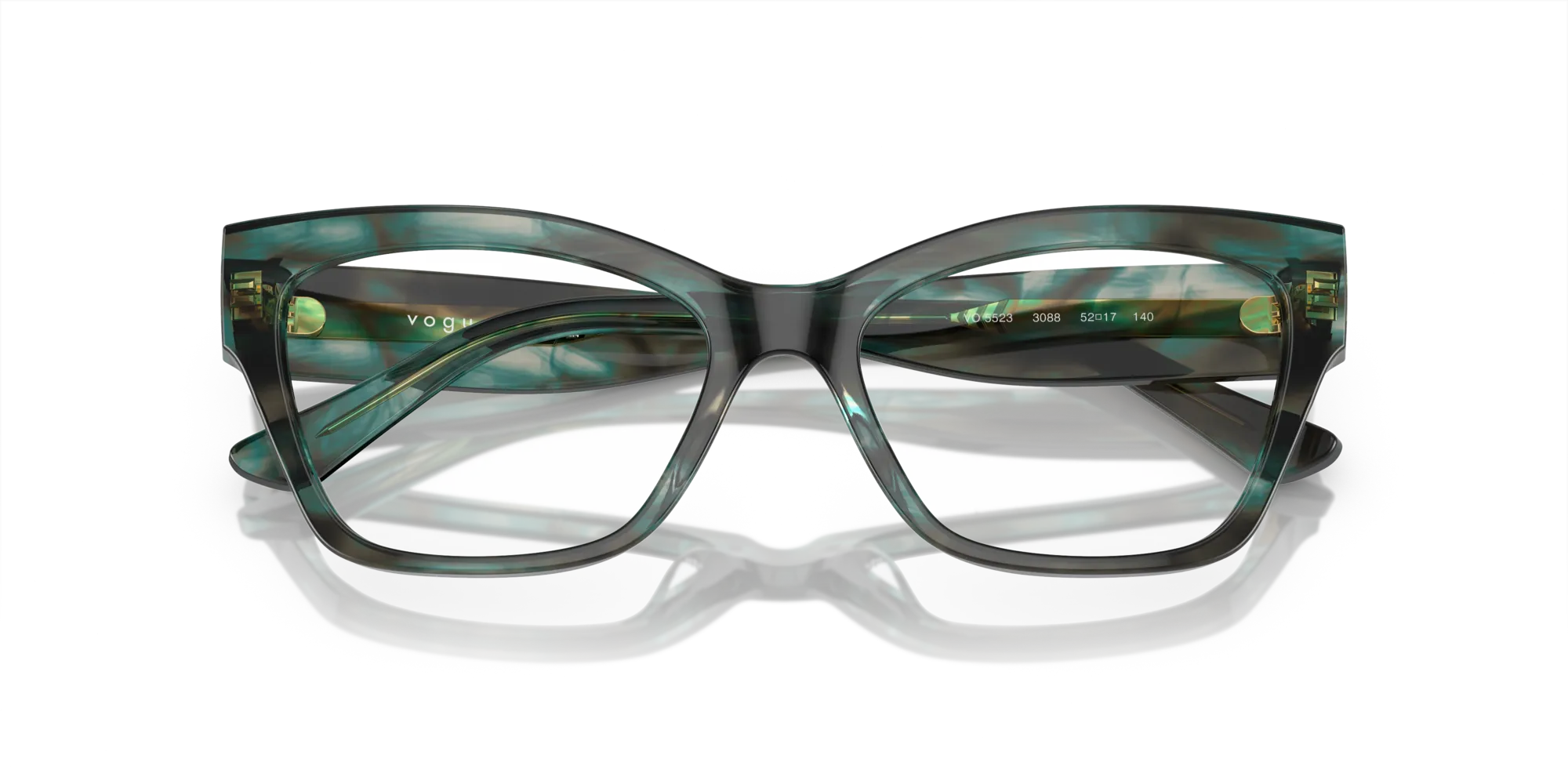 VOGUE EYEWEAR VO5523 3088 Montature da vista Acetato Verde Cat Eye Normale - immagine 2