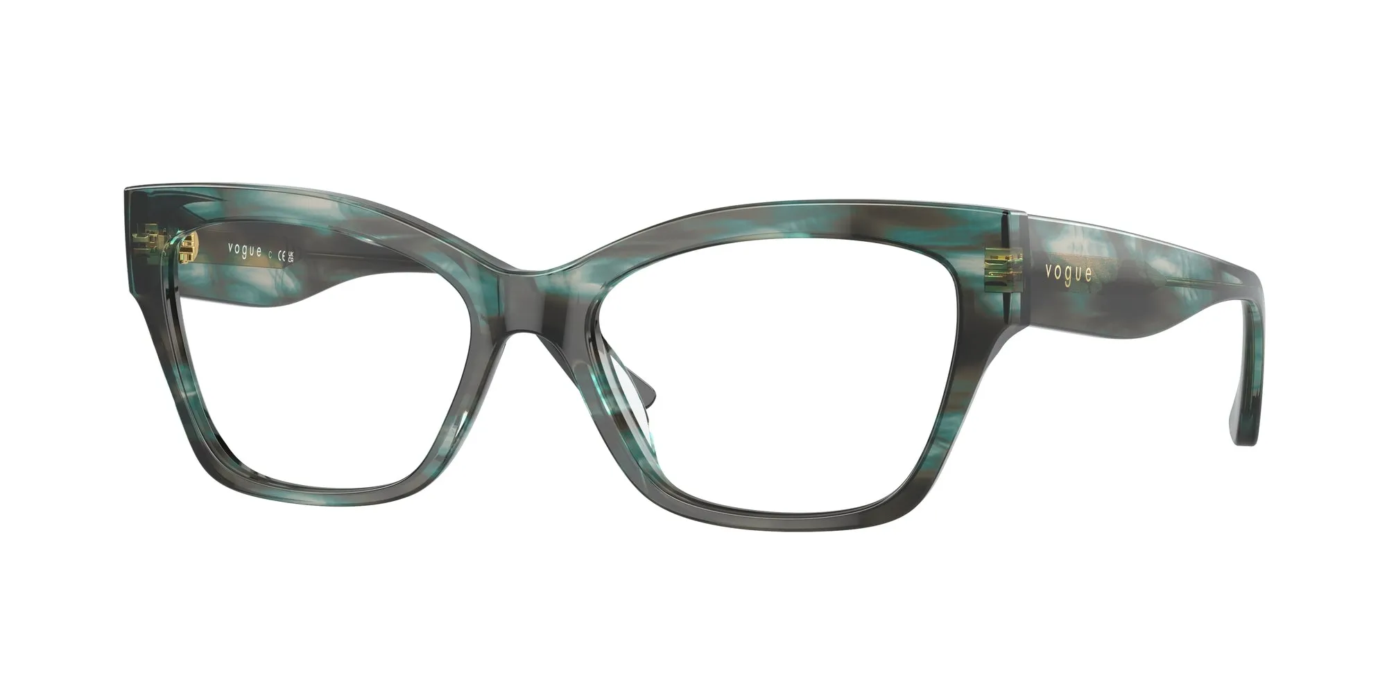 VOGUE EYEWEAR VO5523 3088 Montature da vista Acetato Verde Cat Eye Normale - immagine 1
