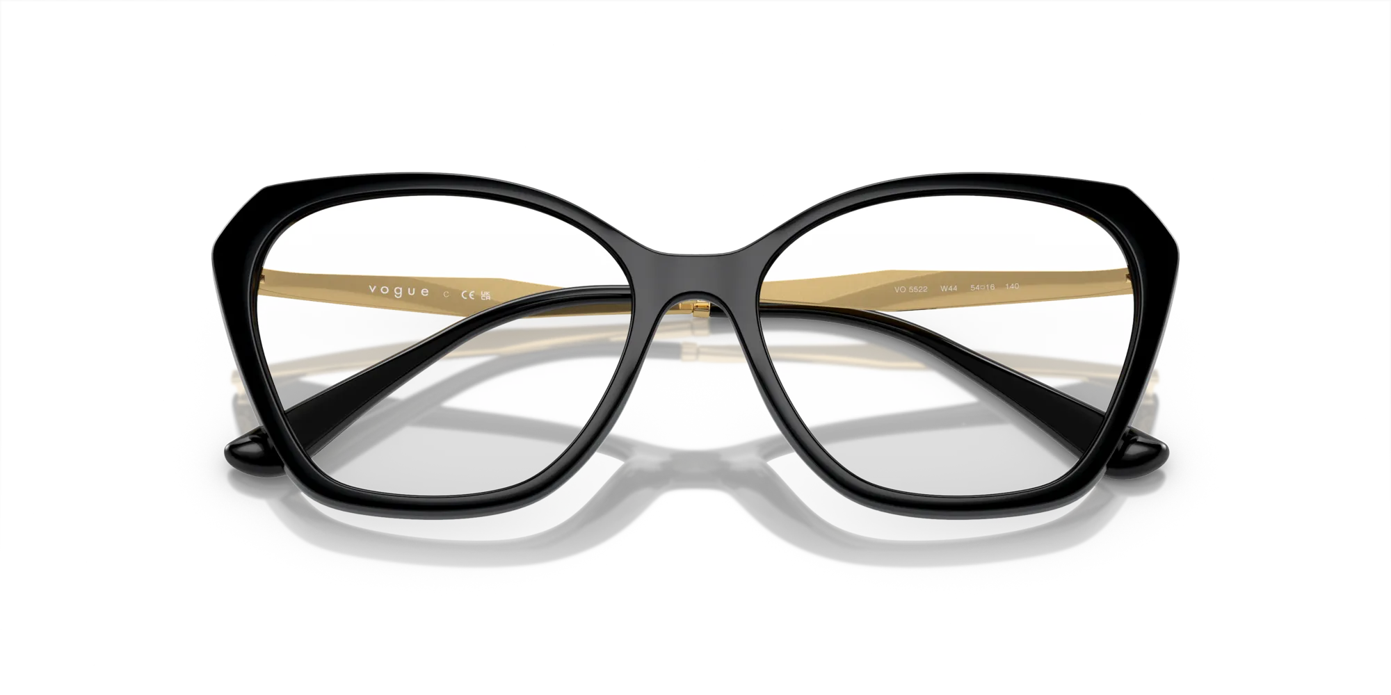 VOGUE EYEWEAR VO5522 W44 Montature da vista Iniettato Nero Geometrica Normale - immagine 2