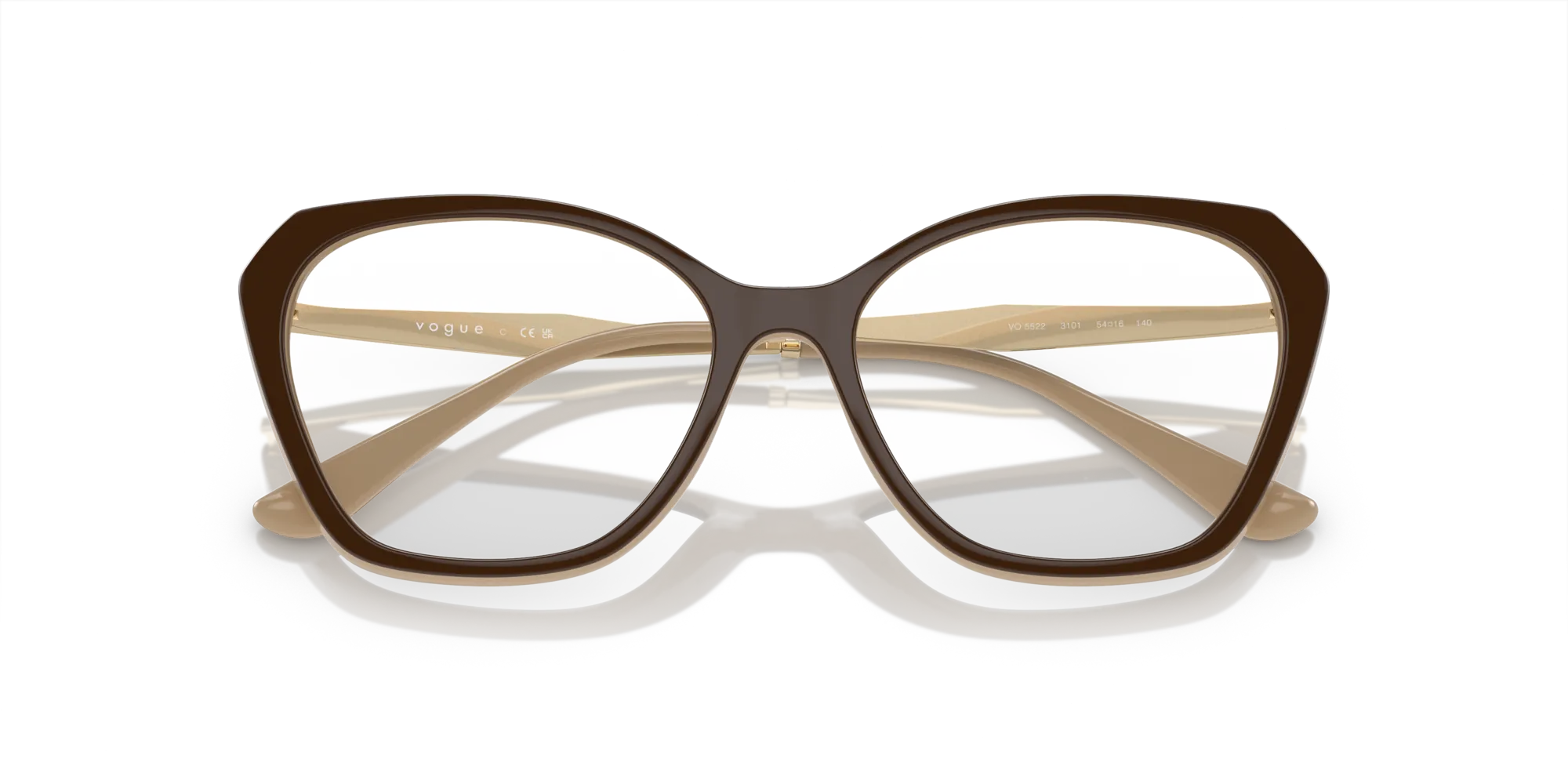 VOGUE EYEWEAR VO5522 3101 Montature da vista Iniettato Marrone Geometrica Normale - immagine 2