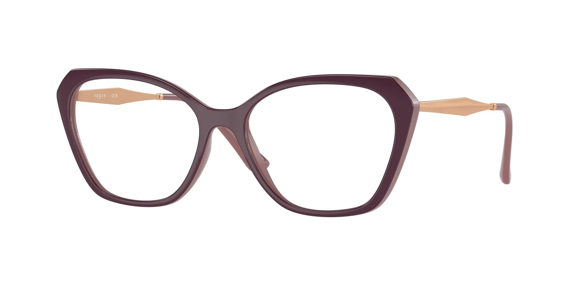 VOGUE EYEWEAR VO5522 3100 Montature da vista Iniettato Rosso Geometrica Normale - immagine 1