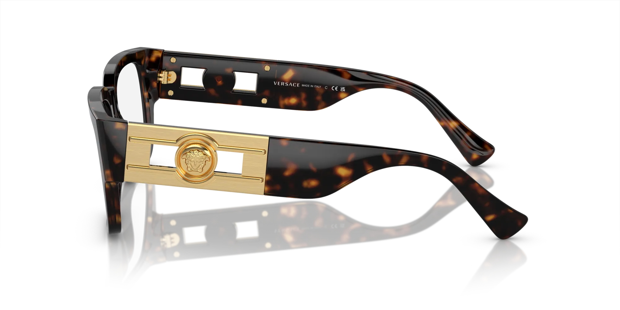 Versace VE3350 108 Montature da vista Acetato Havana Squadrata - immagine 4