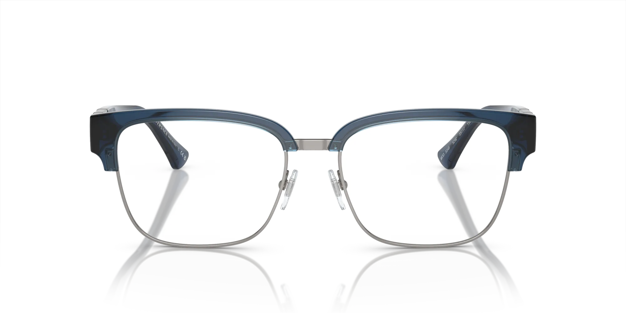 Versace VE3348 5292 Montature da vista Iniettato Blu Trasparente Squadrata Normale - immagine 3