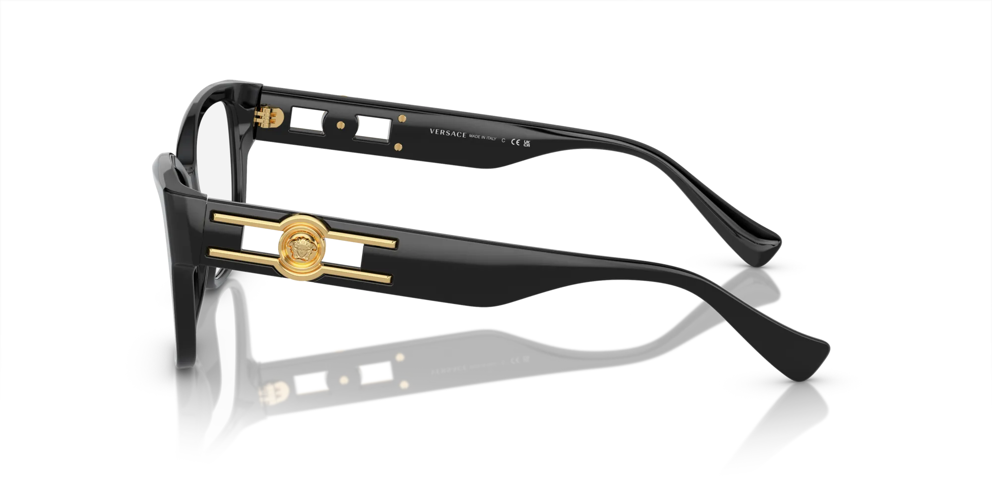 Versace VE3347 GB1 Montature da vista Acetato Nero Pillow Normale - immagine 4