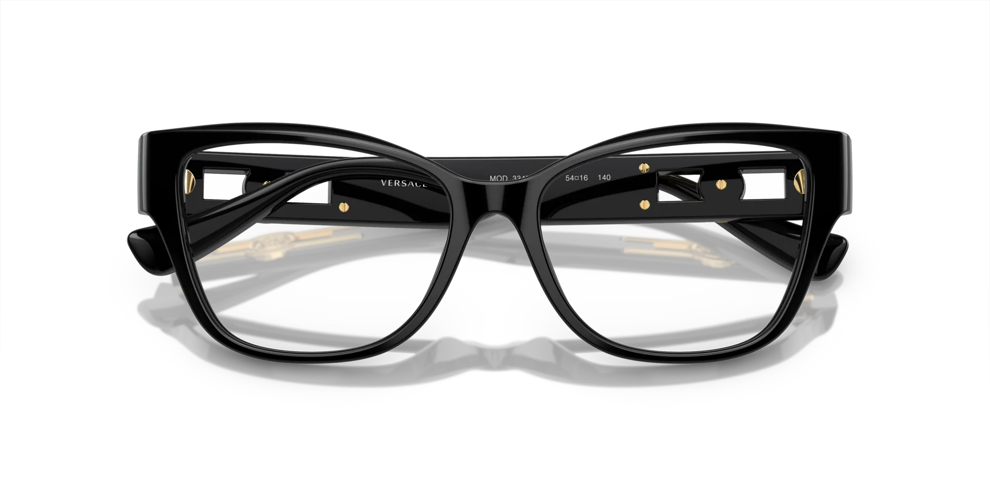 Versace VE3347 GB1 Montature da vista Acetato Nero Pillow Normale - immagine 2