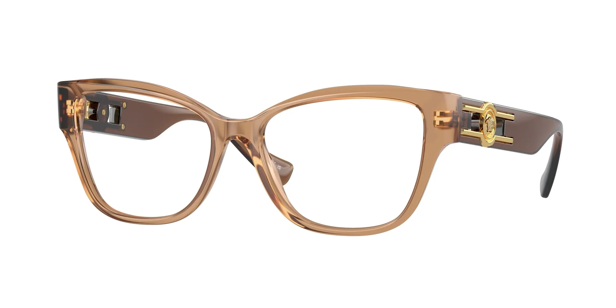 Versace VE3347 5436 Montature da vista Acetato Marrone Trasparente Pillow Normale - immagine 1