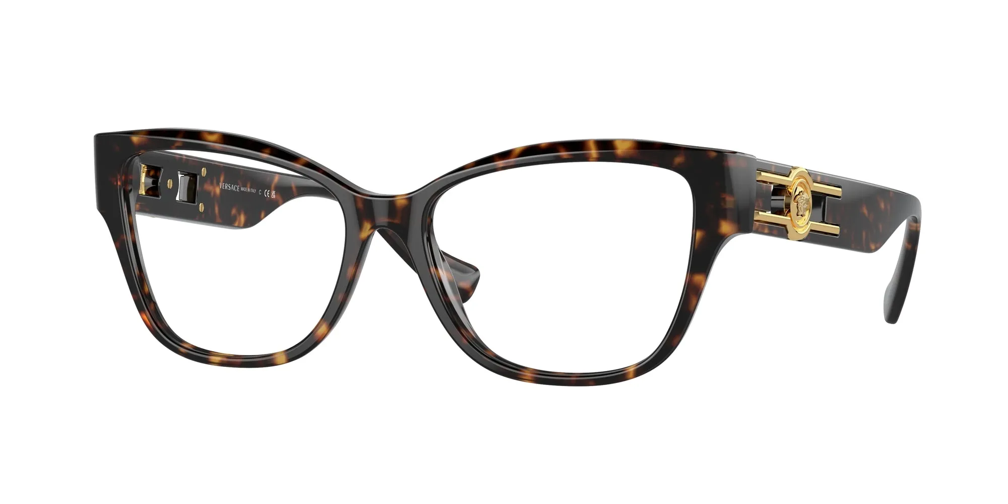 Versace VE3347 108 Montature da vista Acetato Tartaruga Trasparente Pillow Normale - immagine 1
