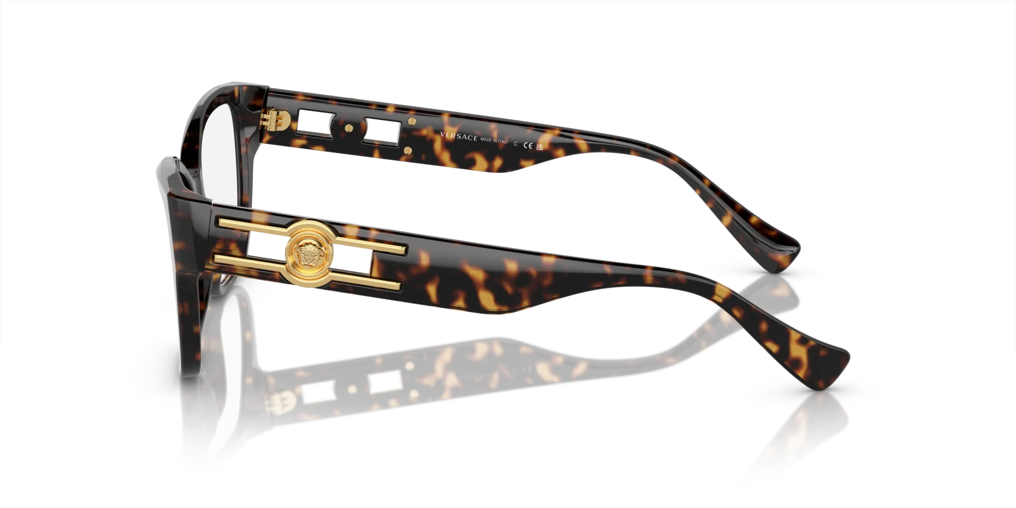 Versace VE3347 108 Montature da vista Acetato Tartaruga Trasparente Pillow Normale - immagine 4