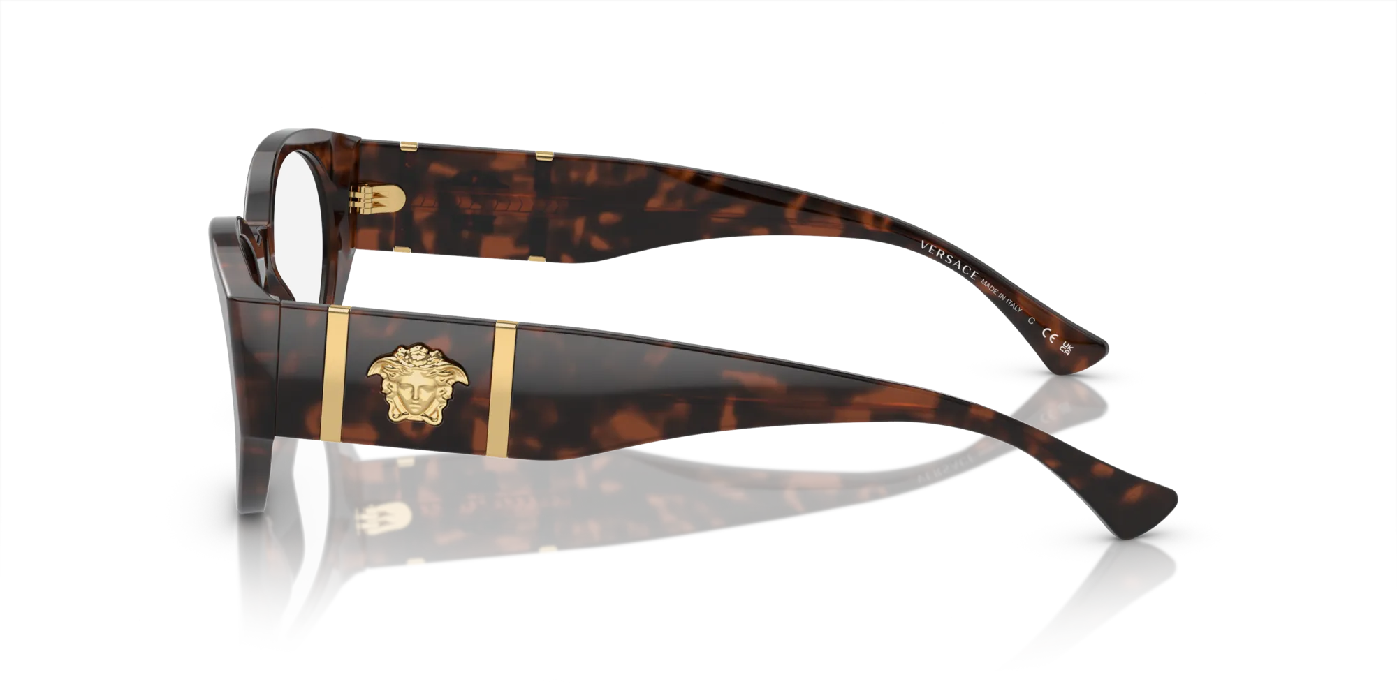 Versace VE3345 5429 Montature da vista Acetato Tartaruga Rotonda Normale - immagine 4