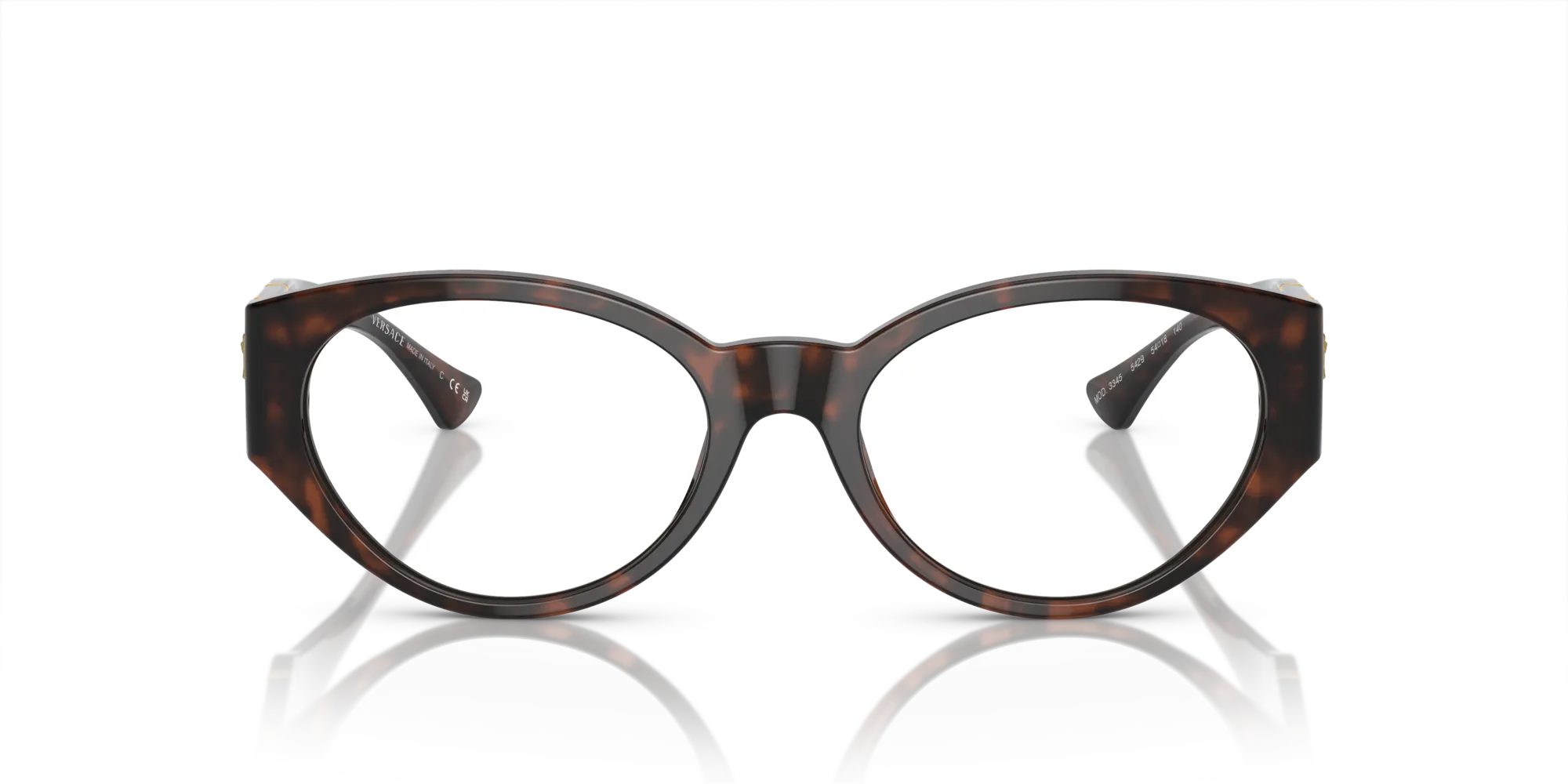 Versace VE3345 5429 Montature da vista Acetato Havana Rotonda - immagine 3