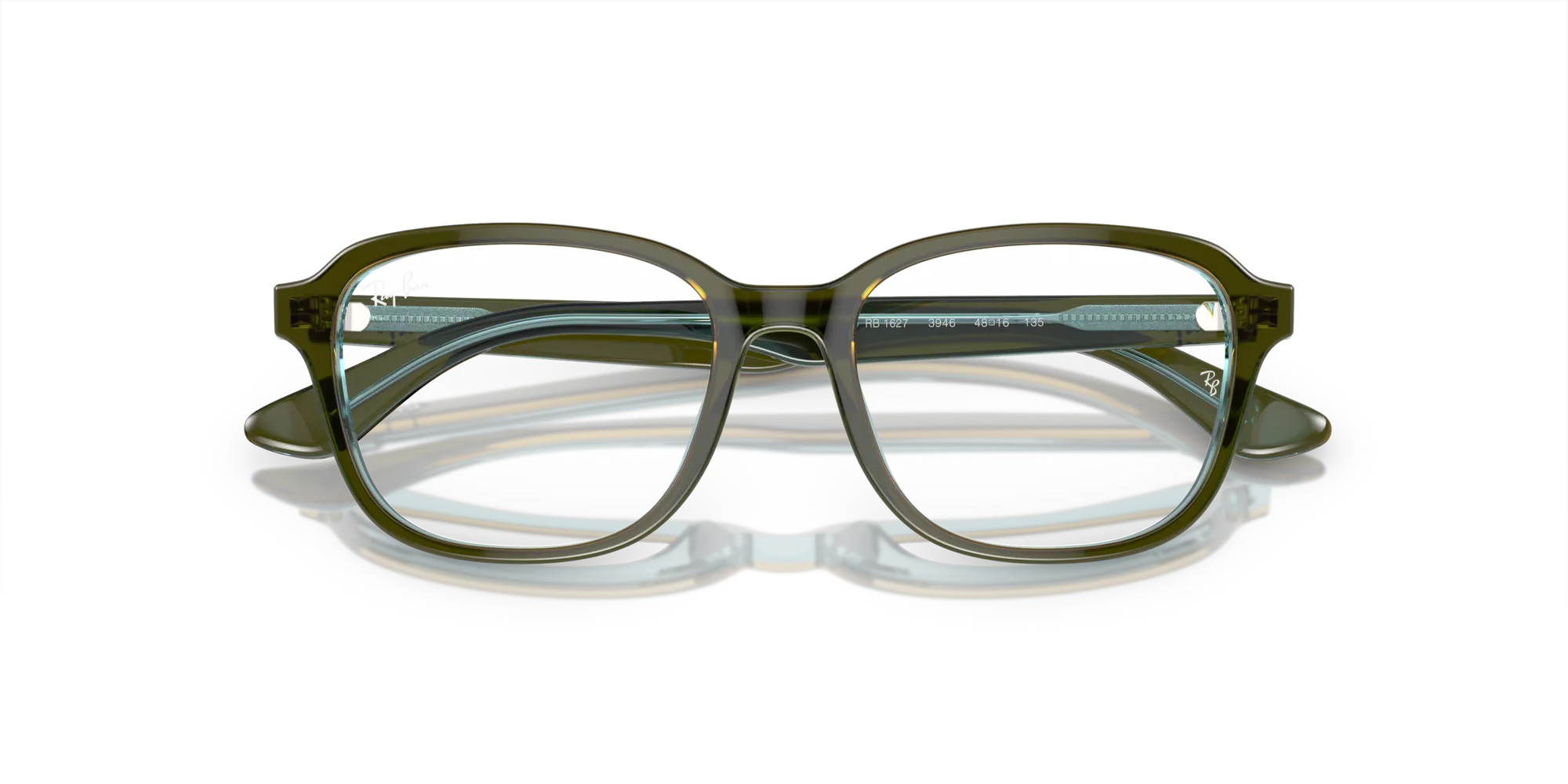 Ray - Ban RY1627 3946 Montature da vista Acetato Verde Pillow - immagine 2