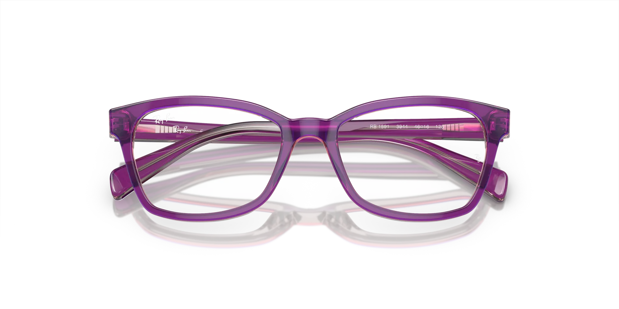 Ray - Ban RY1591 3944 Montature da vista Acetato Viola Squadrata - immagine 2