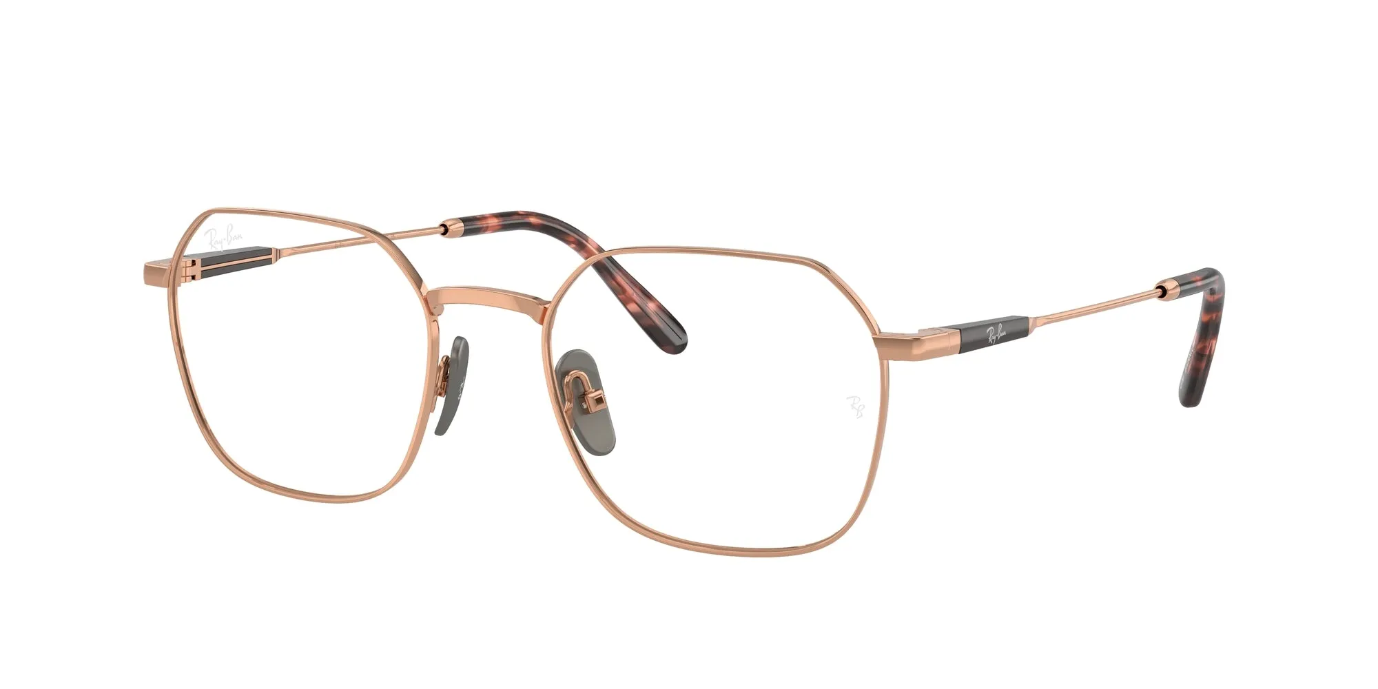 Ray - Ban RX8794 JIM TITANIUM 1245 Montature da vista Titanio Marrone Trasparente Geometrica Normale - immagine 1
