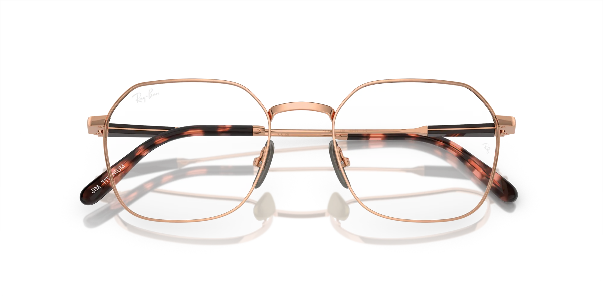 Ray - Ban RX8794 JIM TITANIUM 1245 Montature da vista Titanio Marrone Trasparente Geometrica Normale - immagine 2