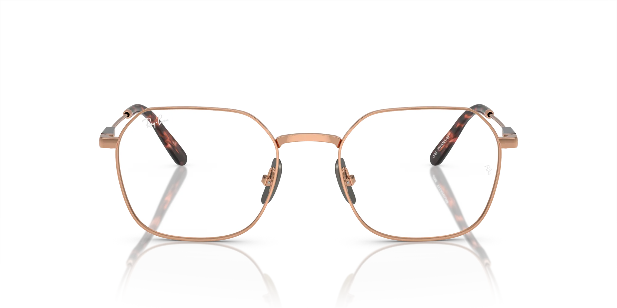 Ray - Ban RX8794 JIM TITANIUM 1245 Montature da vista Titanio Marrone Trasparente Geometrica Normale - immagine 3
