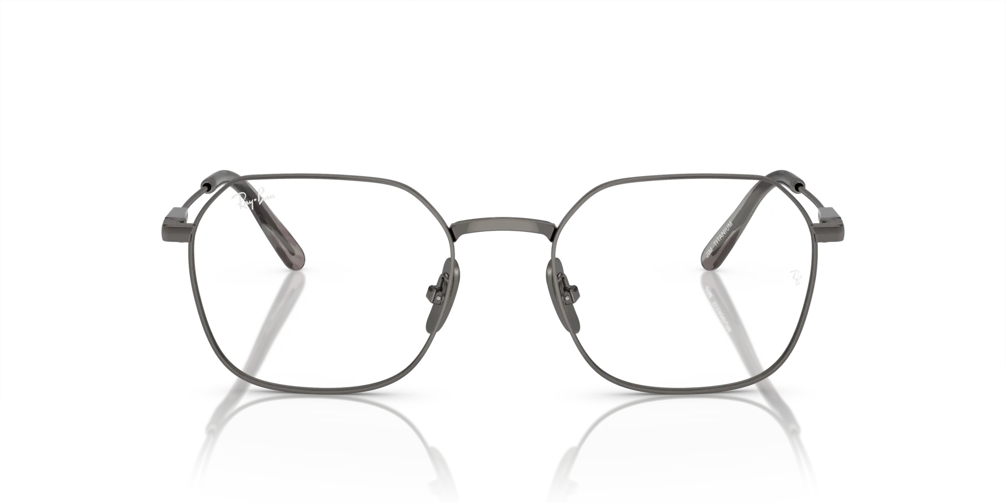 Ray - Ban RX8794 JIM TITANIUM 1000 Montature da vista Titanio Grigio Trasparente Geometrica Normale - immagine 3