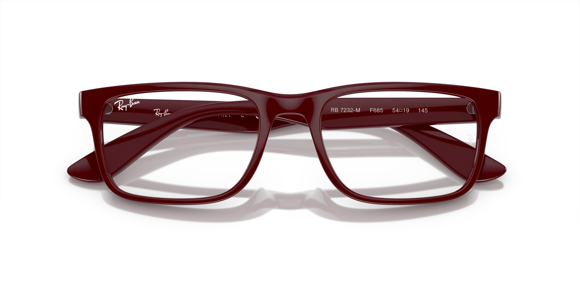 Ray - Ban RX7232M F685 Montature da vista Nylon Rosso Squadrata Normale - immagine 2