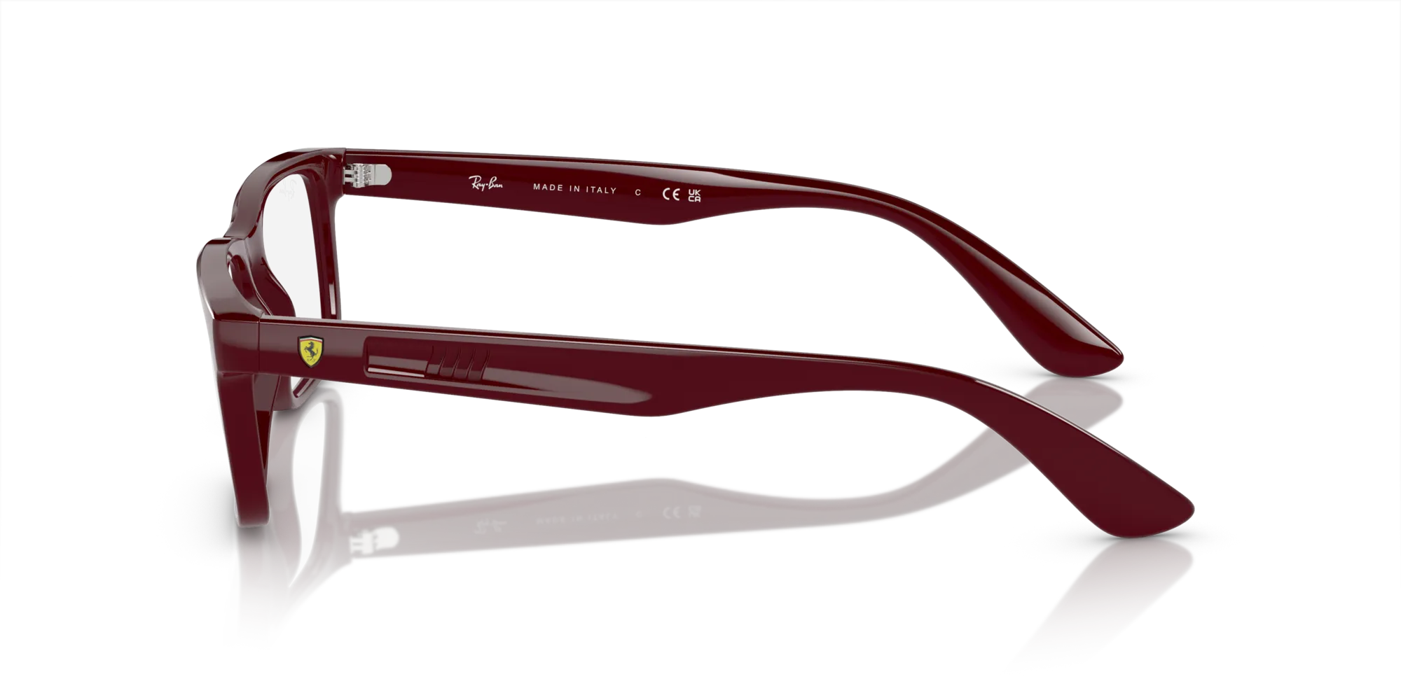 Ray - Ban RX7232M F685 Montature da vista Nylon Rosso Squadrata Normale - immagine 4