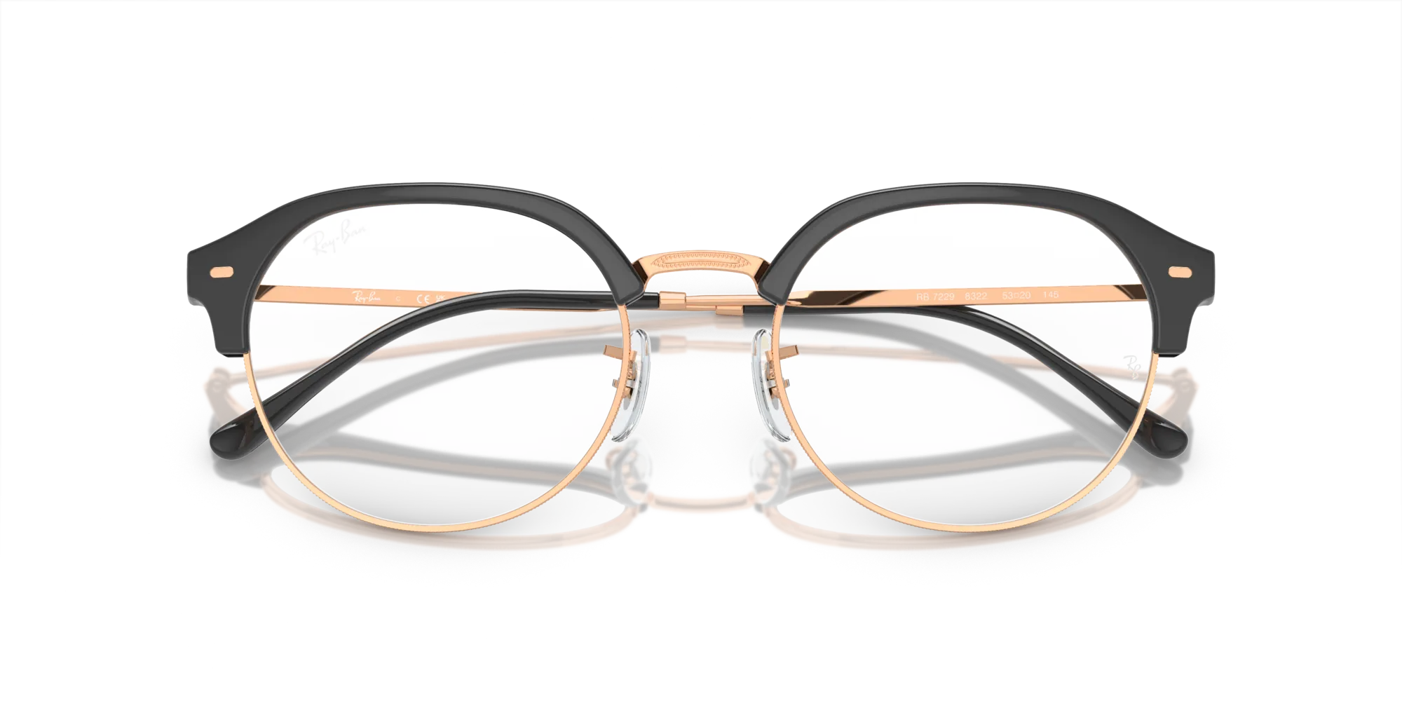 Ray - Ban RX7229 8322 Montature da vista Iniettato Grigio Trasparente Geometrica Normale - immagine 2