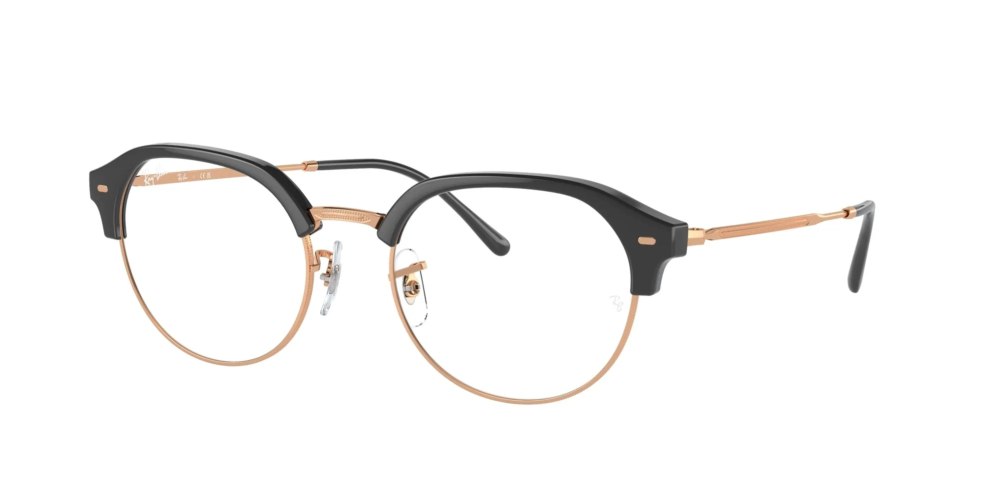 Ray - Ban RX7229 8322 Montature da vista Iniettato Grigio Trasparente Geometrica Normale - immagine 1