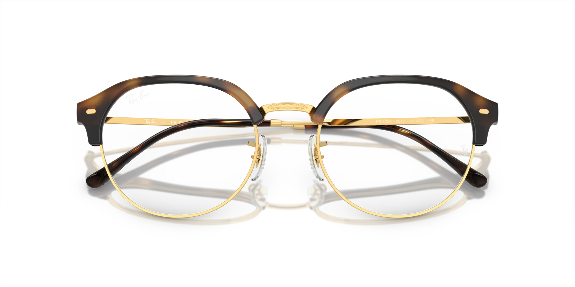 Ray - Ban RX7229 2012 Montature da vista Iniettato Tartaruga Trasparente Geometrica Normale - immagine 2