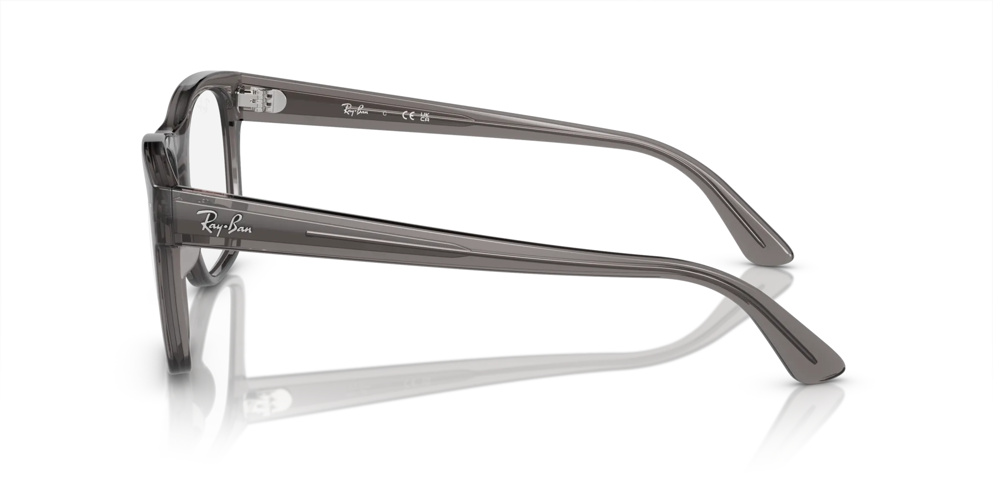Ray - Ban RX7228 8257 Montature da vista Acetato Grigio Trasparente Squadrata Normale - immagine 4