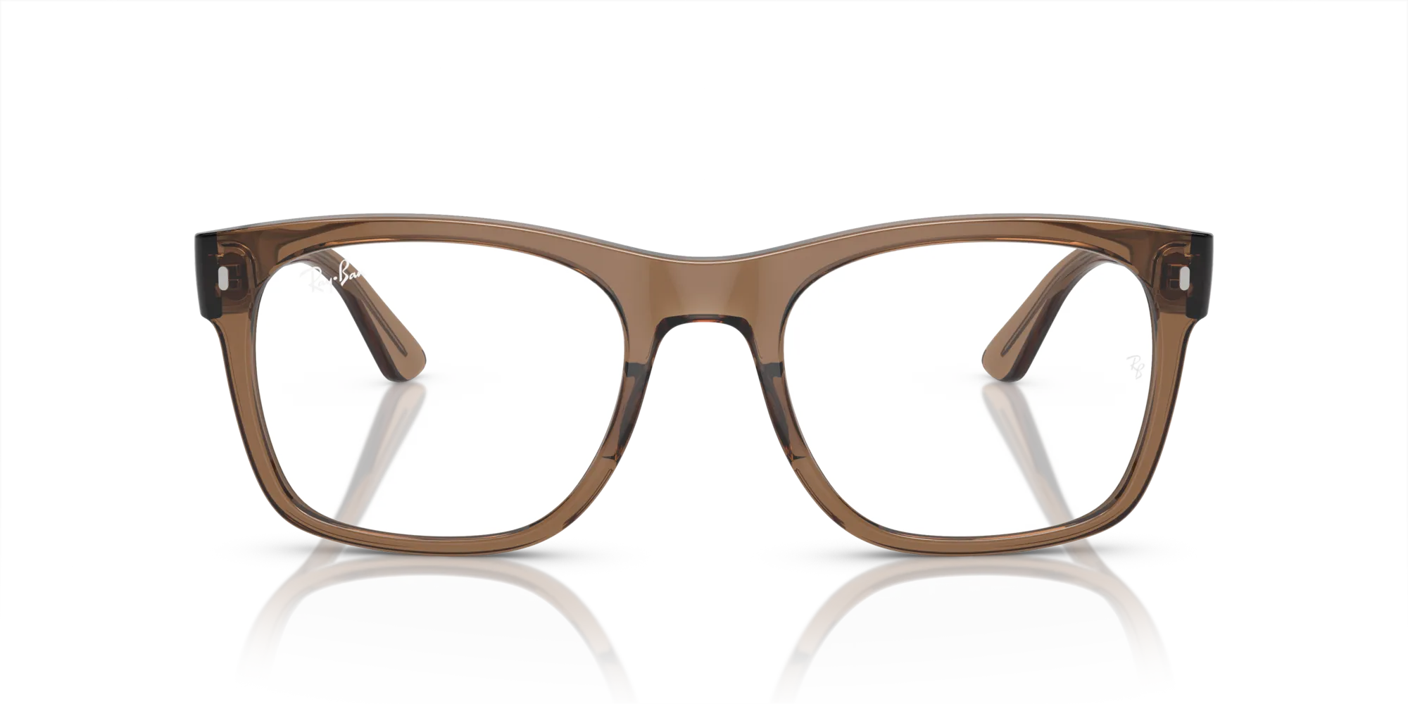 Ray - Ban RX7228 8198 Montature da vista Acetato Marrone Trasparente Squadrata Normale - immagine 3