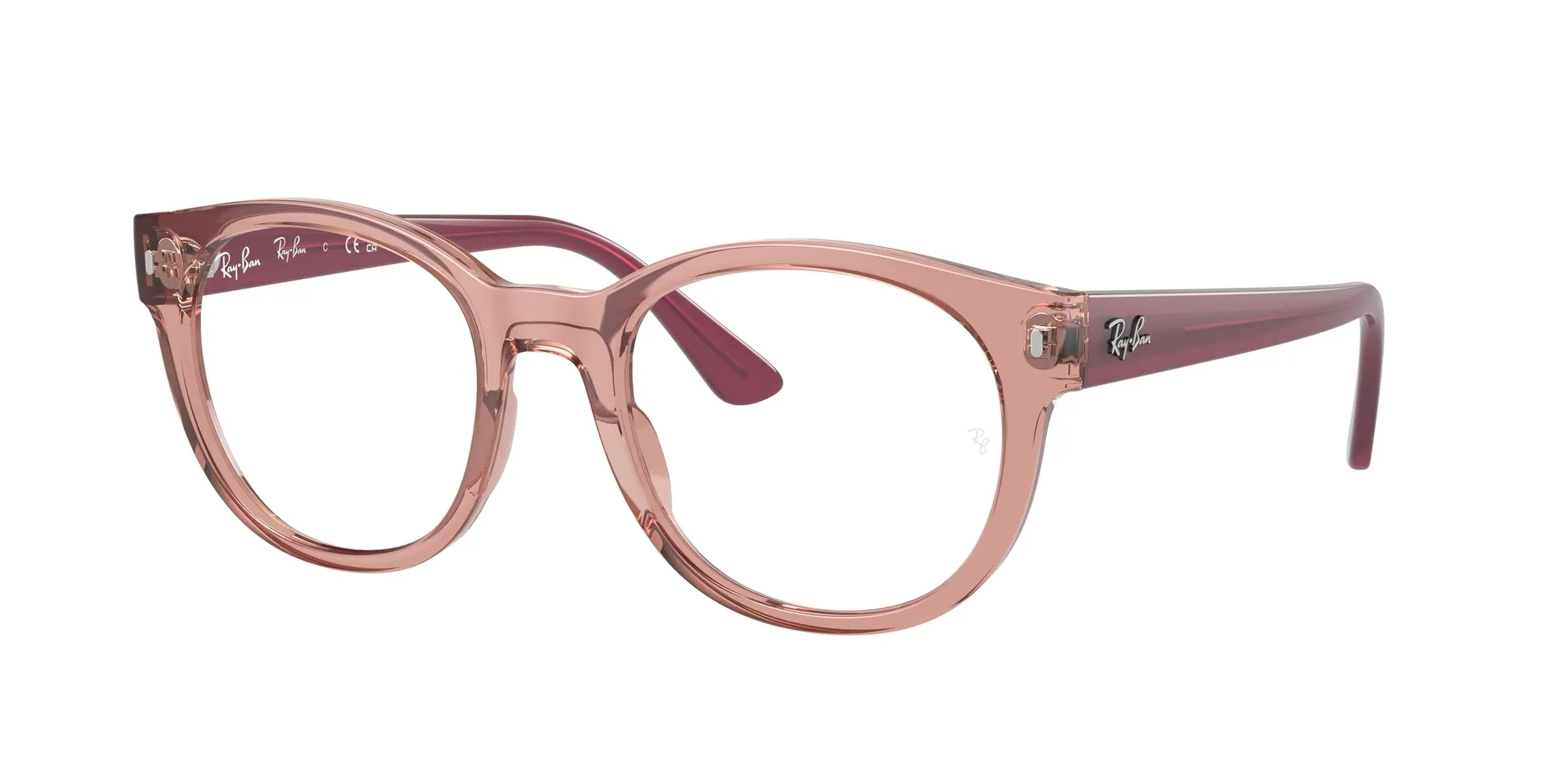 Ray - Ban RX7227 8314 Montature da vista Acetato Rosa Trasparente Squadrata Normale - immagine 1