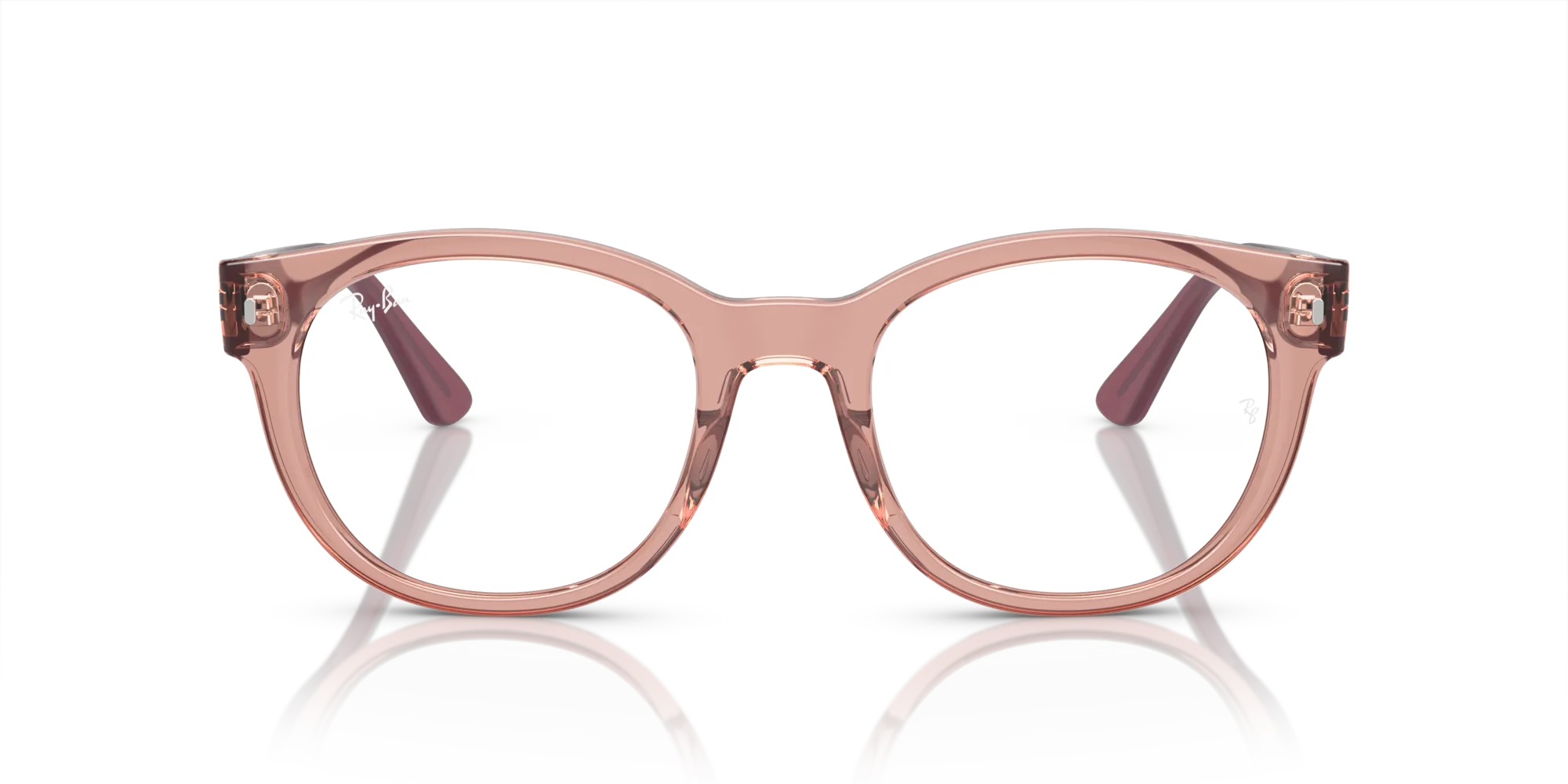 Ray - Ban RX7227 8314 Montature da vista Acetato Rosa Trasparente Squadrata Normale - immagine 3