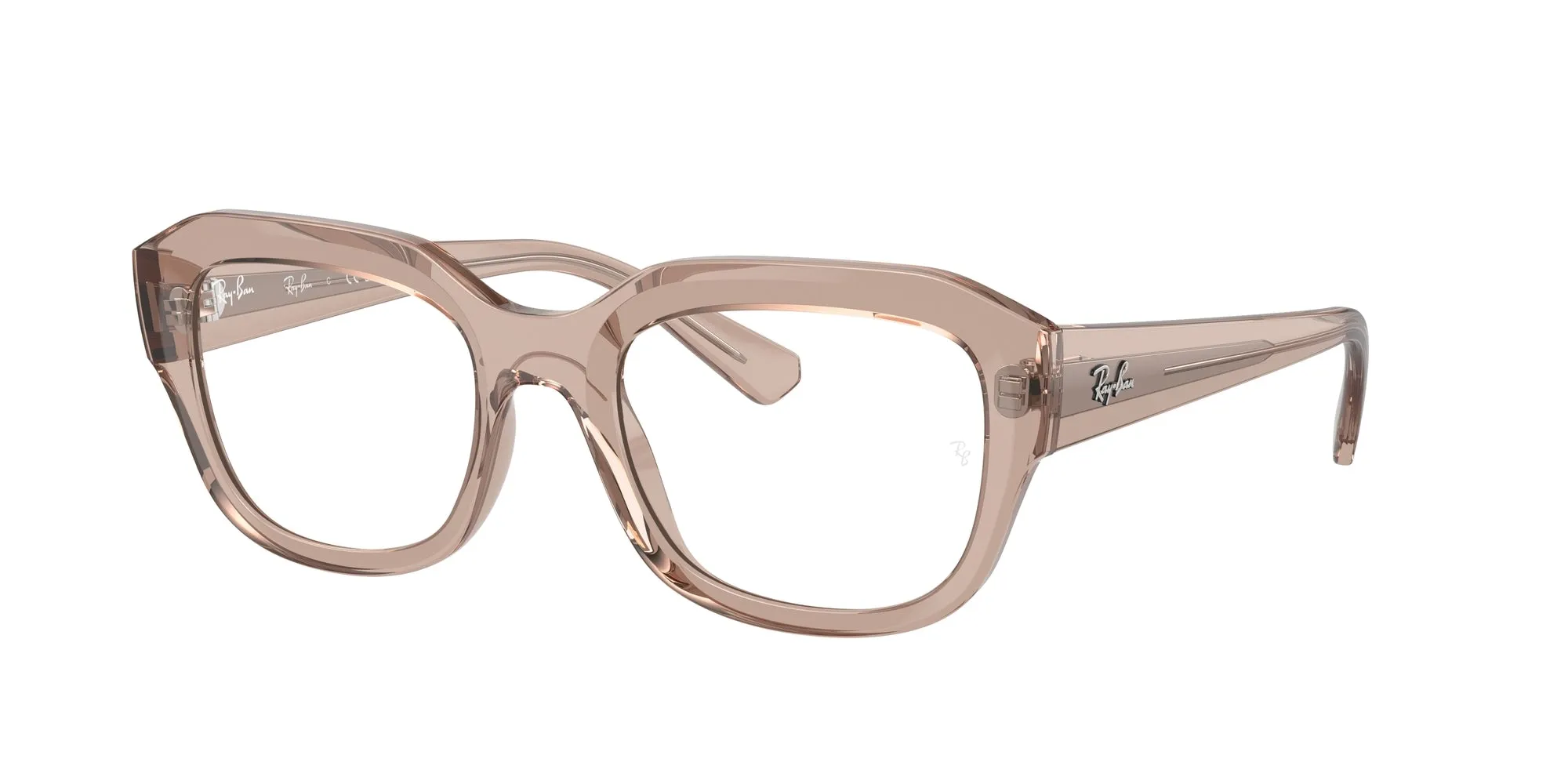 Ray - Ban RX7225 LEONID 8317 Montature da vista Iniettato Marrone Trasparente Squadrata Normale - immagine 1