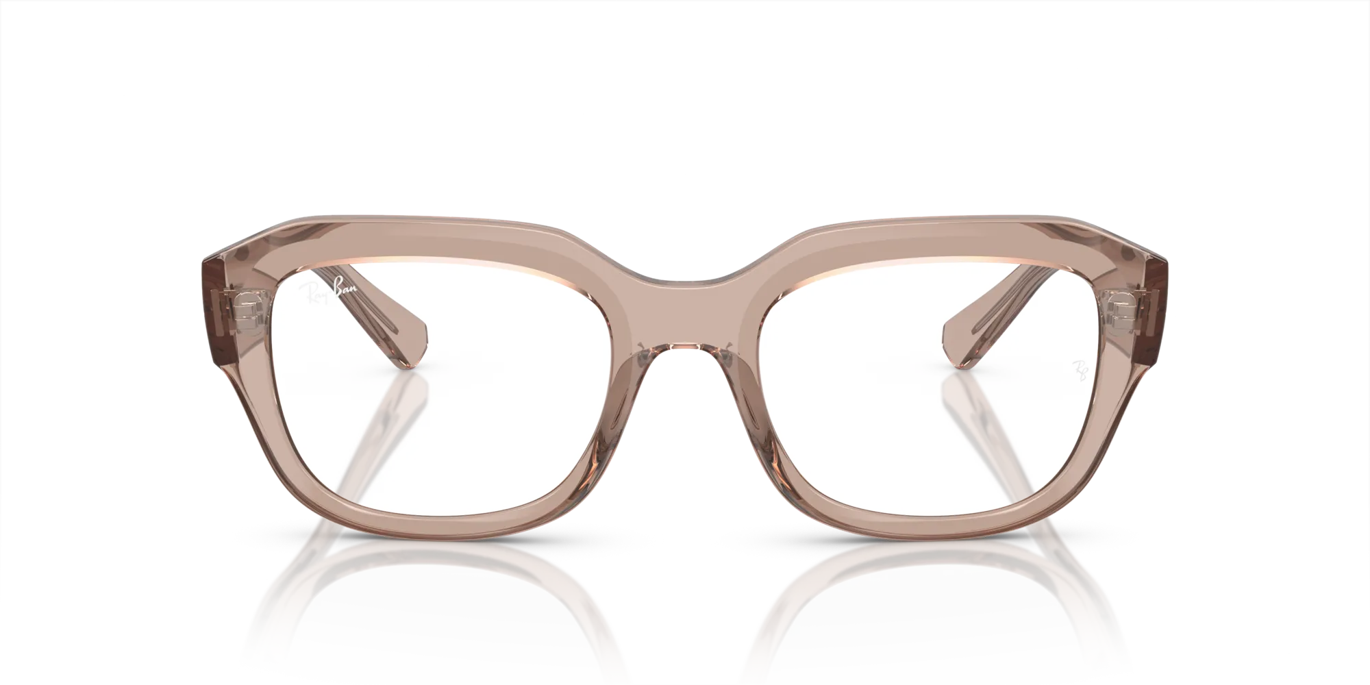 Ray - Ban RX7225 LEONID 8317 Montature da vista Iniettato Marrone Trasparente Squadrata Normale - immagine 3