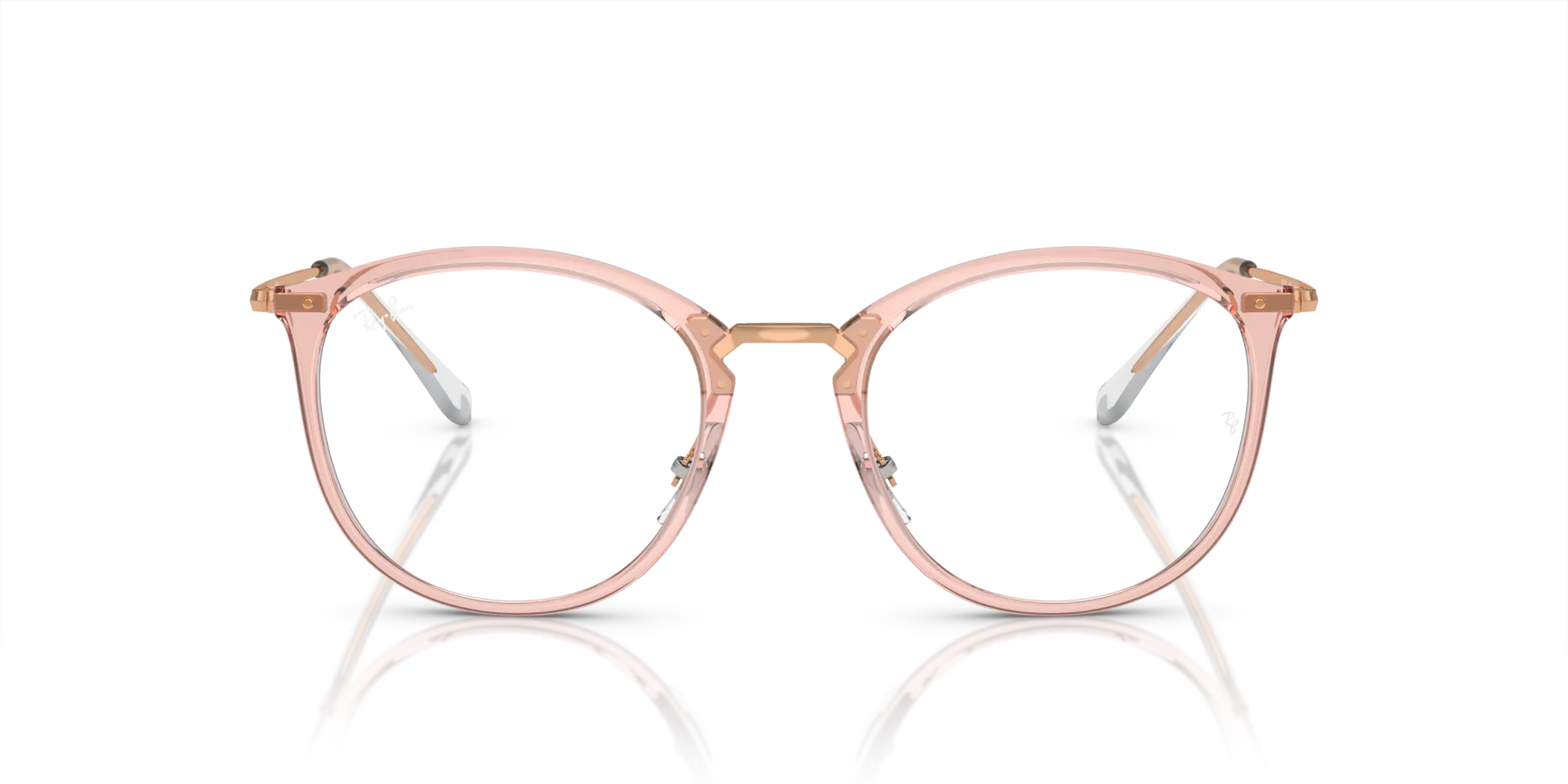 Ray - Ban RX7140 8335 Montature da vista Iniettato Rosa Pantos Normale - immagine 3