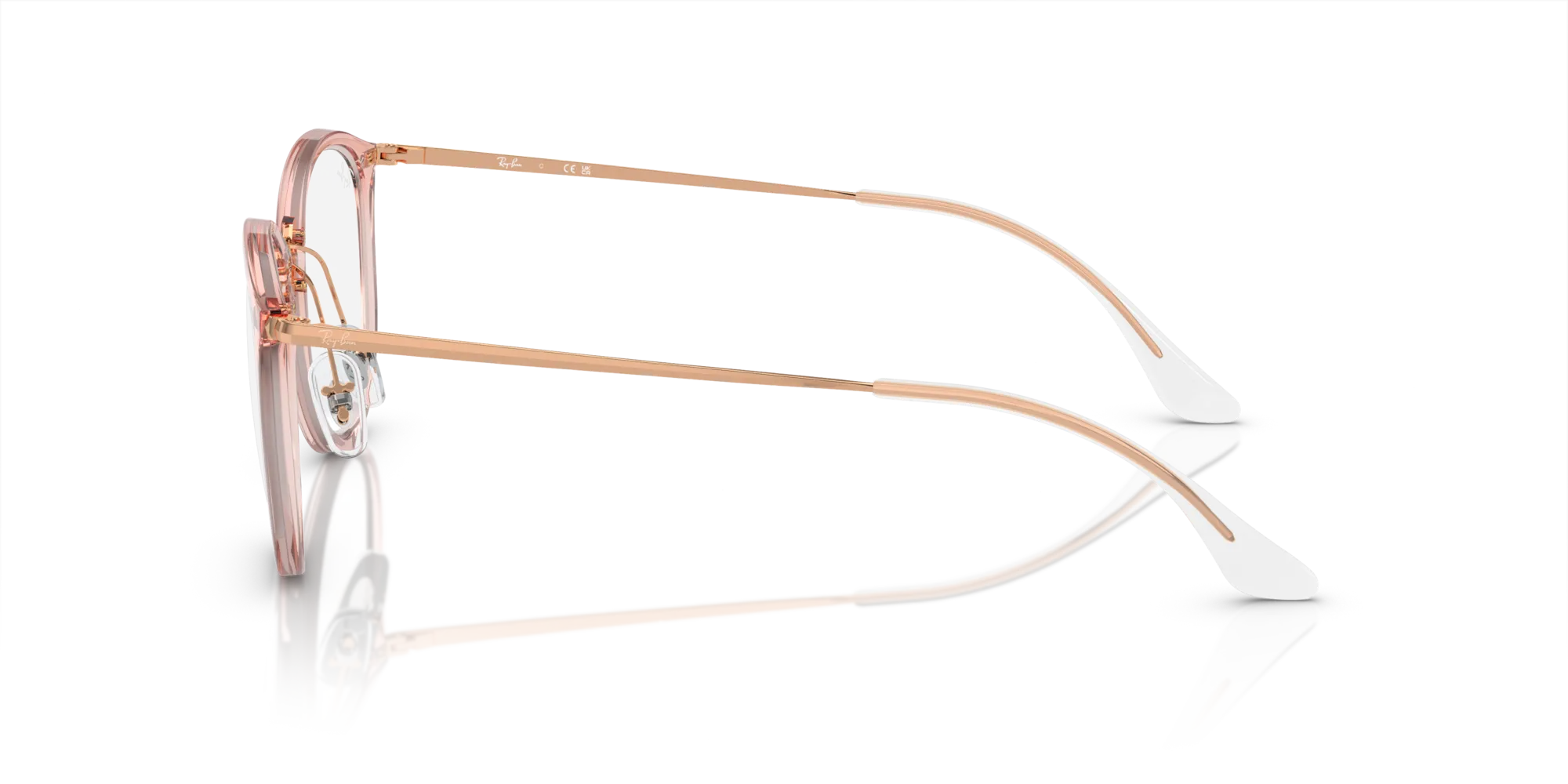 Ray - Ban RX7140 8335 Montature da vista Iniettato Rosa Pantos Normale - immagine 4