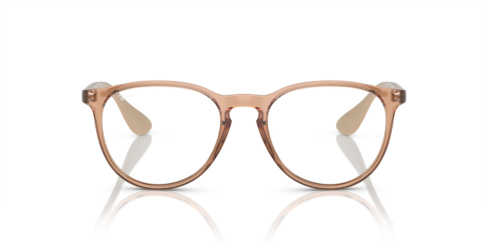 Ray - Ban RX7046 ERIKA 8339 Montature da vista Iniettato Marrone Trasparente Rotonda Normale - immagine 3
