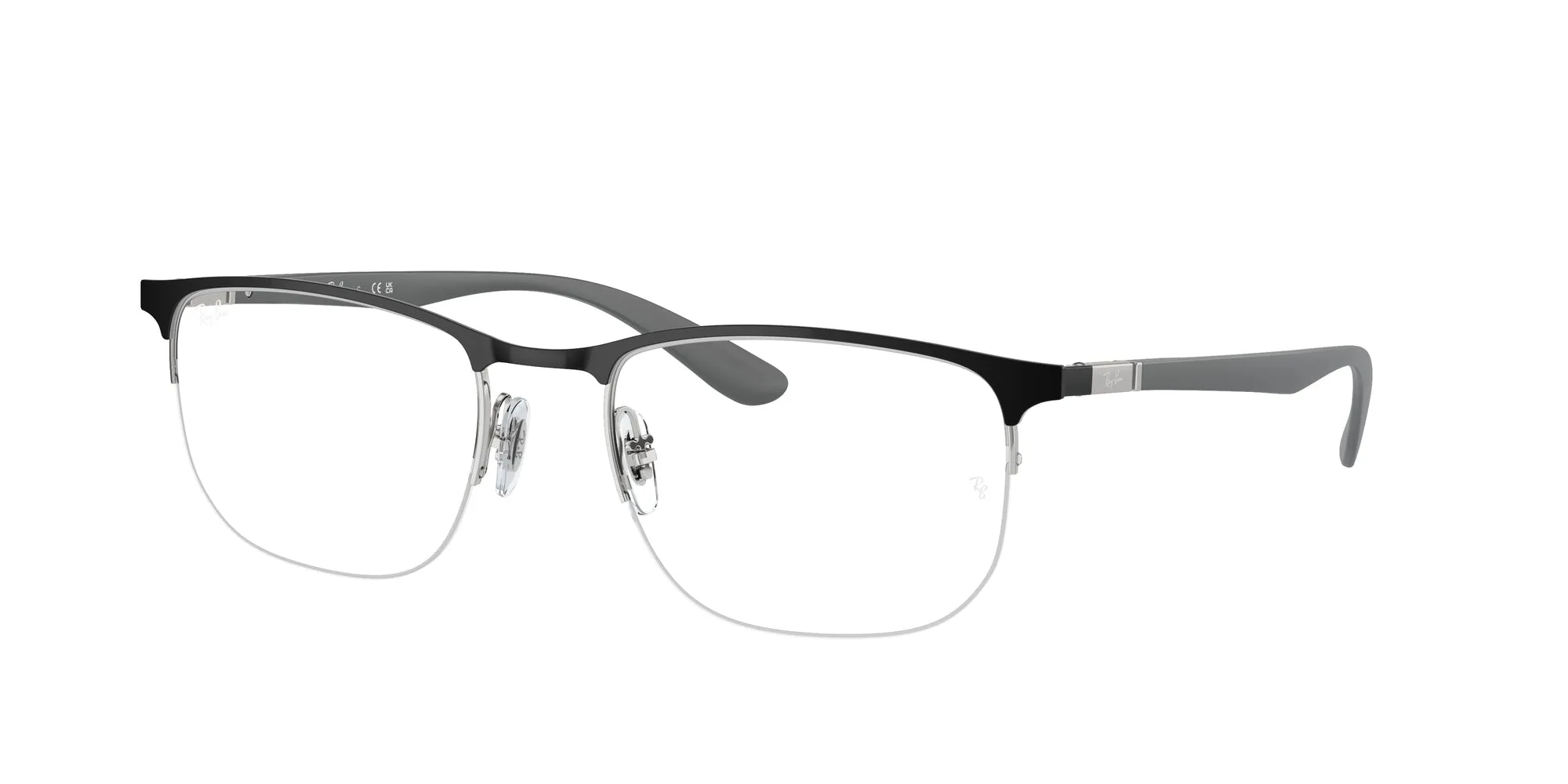 Ray - Ban RX6513 3163 Montature da vista Metallo Nero Trasparente Geometrica Normale - immagine 1