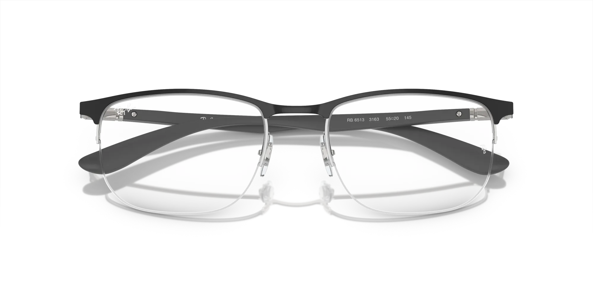 Ray - Ban RX6513 3163 Montature da vista Metallo Nero Trasparente Geometrica Normale - immagine 2