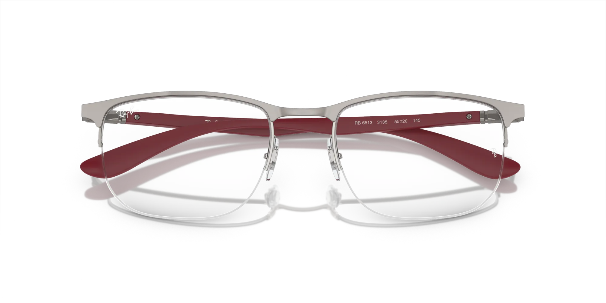 Ray - Ban RX6513 3135 Montature da vista Metallo Grigio Trasparente Geometrica Normale - immagine 2