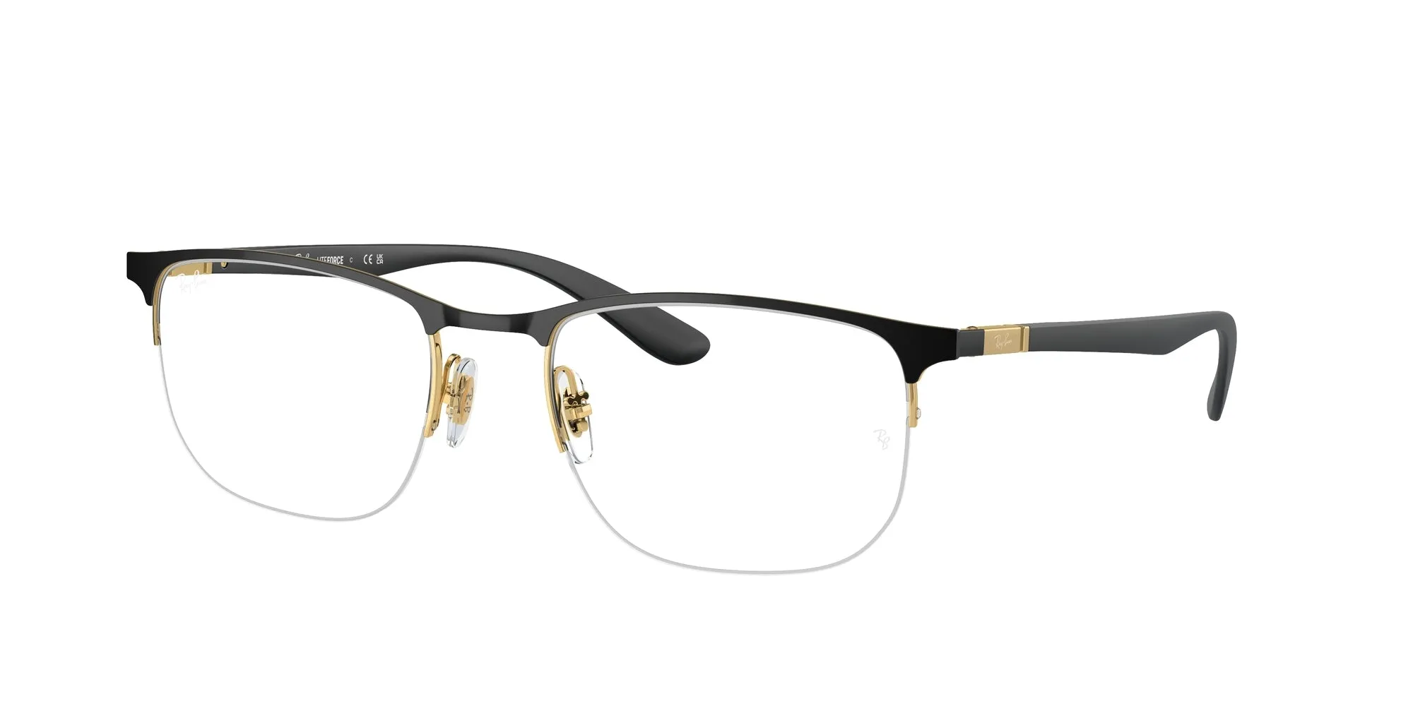 Ray - Ban RX6513 2890 Montature da vista Metallo Nero Trasparente Geometrica Normale - immagine 1
