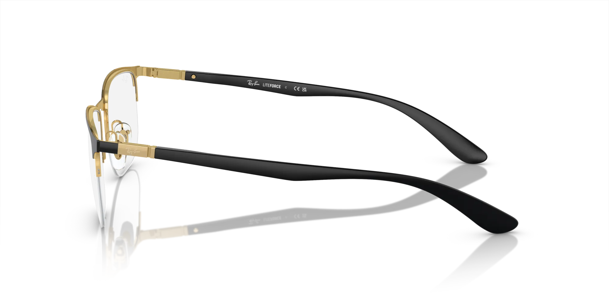Ray - Ban RX6513 2890 Montature da vista Metallo Nero Trasparente Geometrica Normale - immagine 4