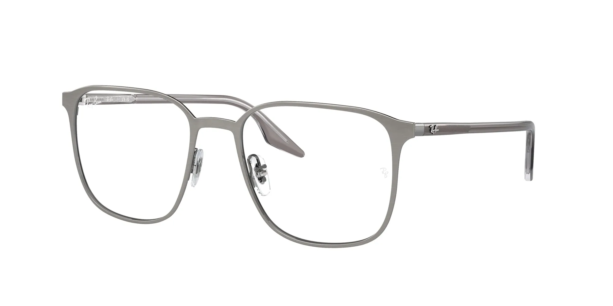 Ray - Ban RX6512 2553 Montature da vista Metallo Grigio Trasparente Squadrata Normale - immagine 1