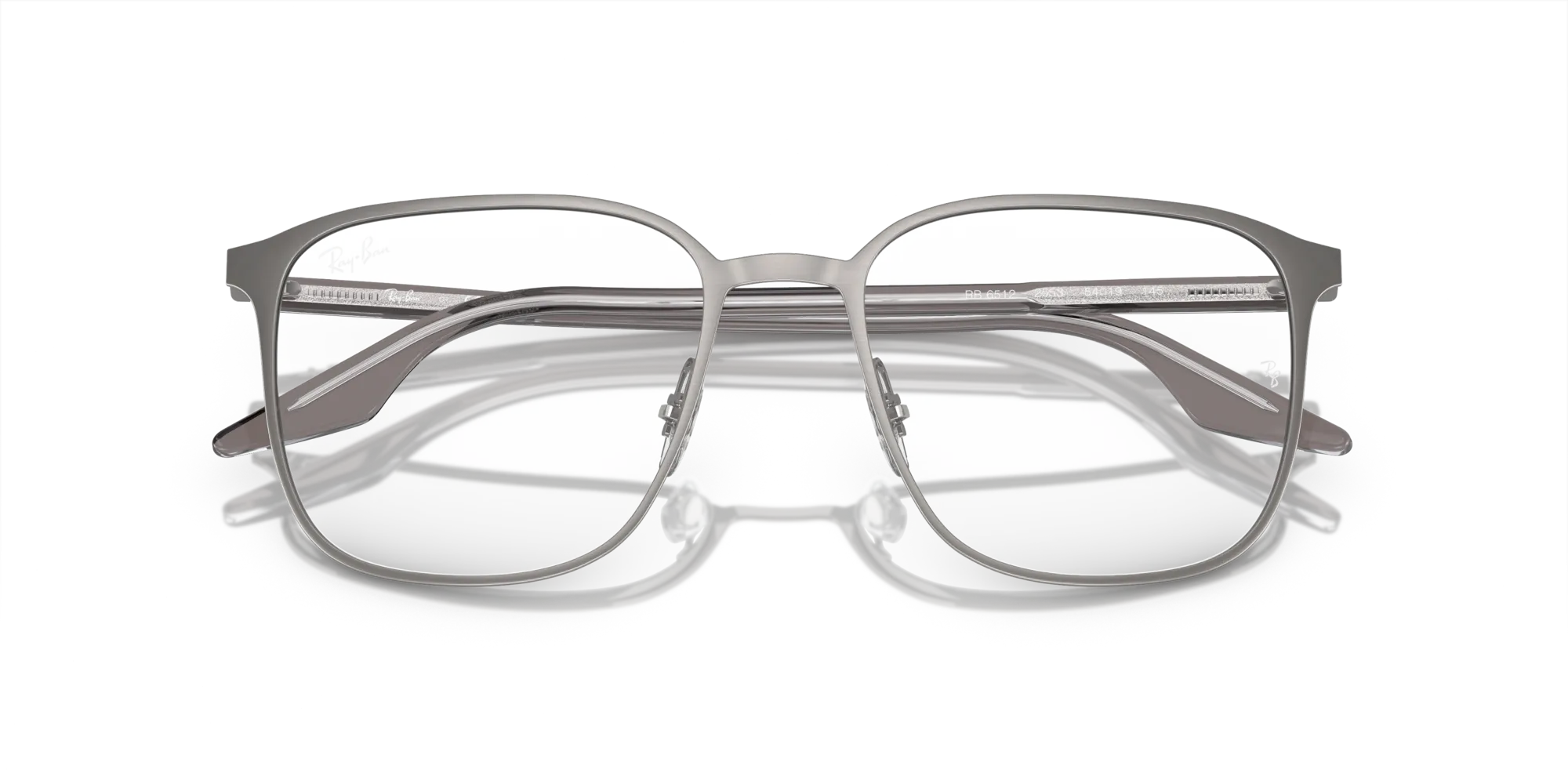 Ray - Ban RX6512 2553 Montature da vista Metallo Grigio Trasparente Squadrata Normale - immagine 2