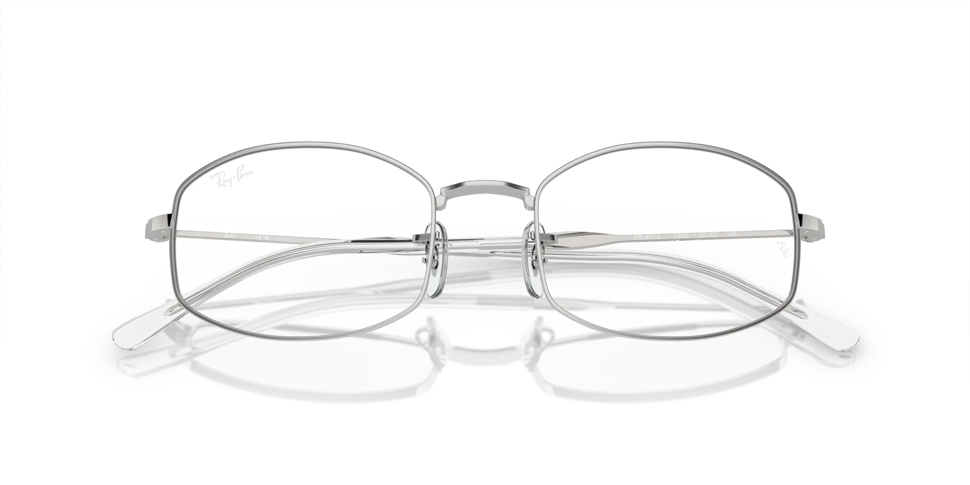 Ray - Ban RX6510 2968 Montature da vista Metallo Argento Trasparente Pillow Normale - immagine 2