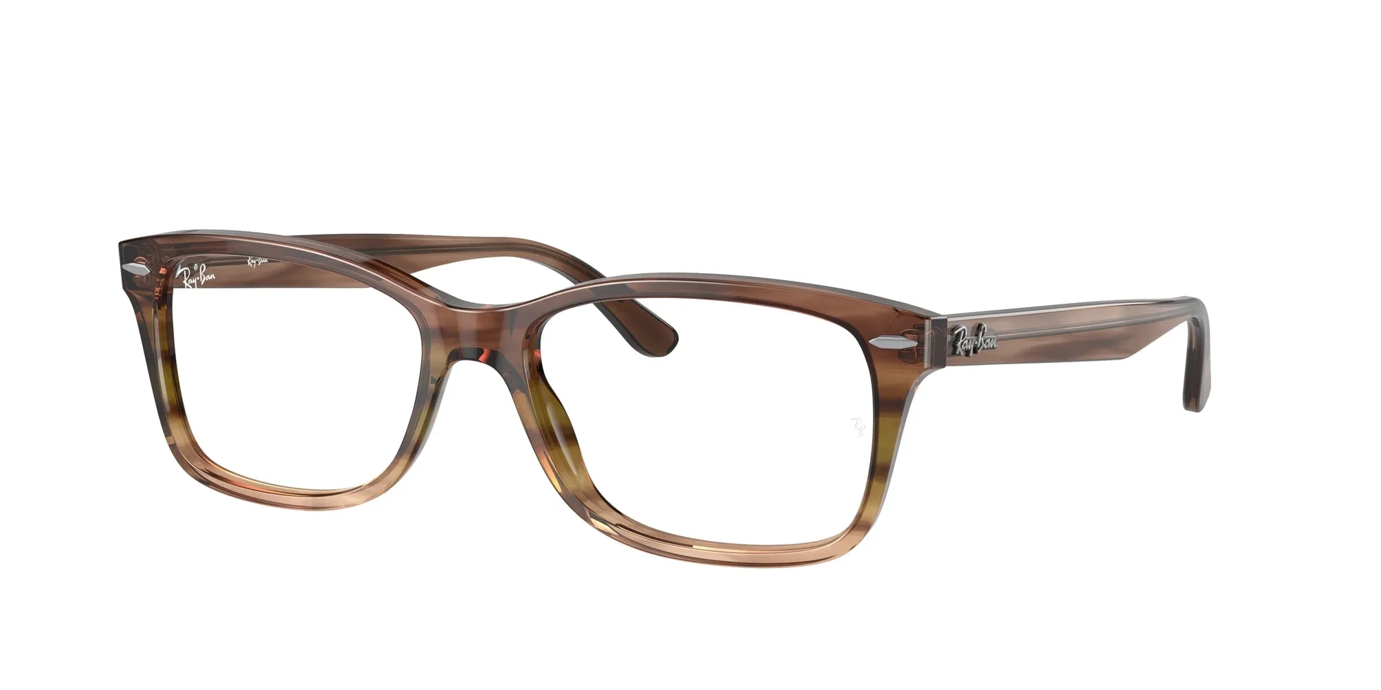 Ray - Ban RX5428 8255 Montature da vista Acetato Marrone Trasparente Squadrata Normale - immagine 1