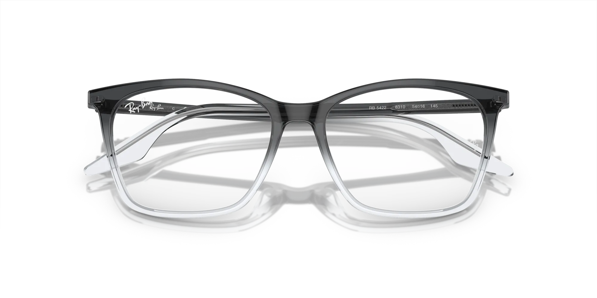 Ray - Ban RX5422 8310 Montature da vista Acetato Grigio Trasparente Cat Eye Normale - immagine 2