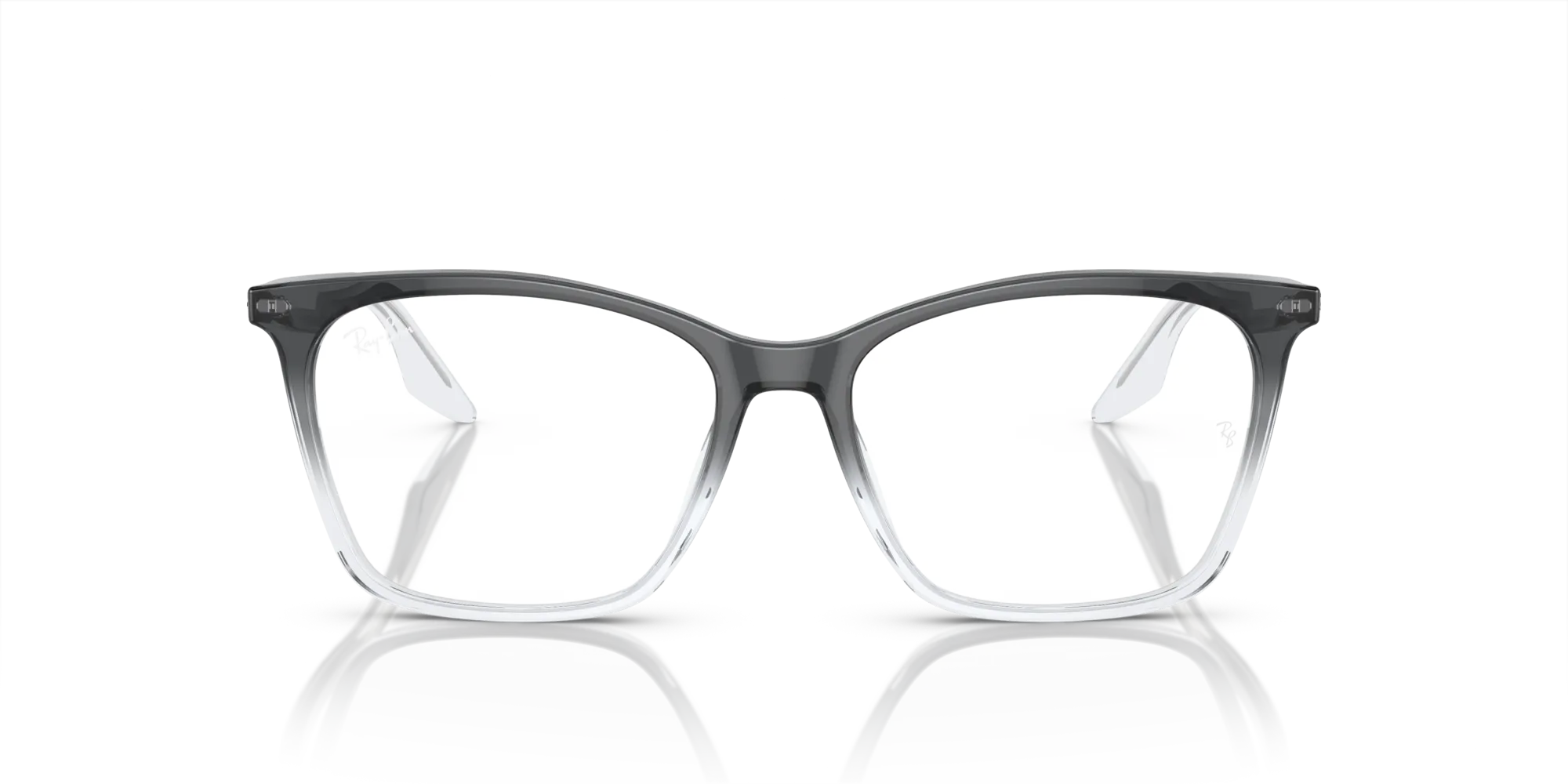 Ray - Ban RX5422 8310 Montature da vista Acetato Grigio Trasparente Cat Eye Normale - immagine 3
