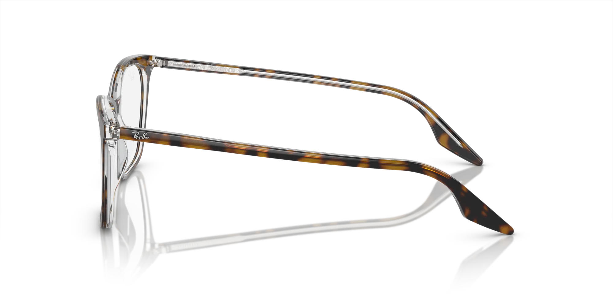 Ray - Ban RX5422 5082 Montature da vista Acetato Marrone Trasparente Cat Eye Normale - immagine 4