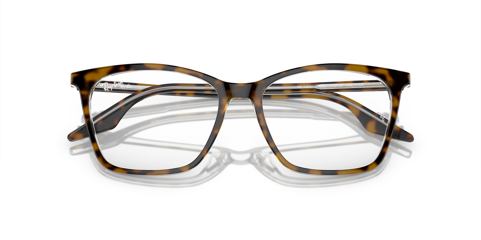 Ray - Ban RX5422 5082 Montature da vista Acetato Marrone Trasparente Cat Eye Normale - immagine 2
